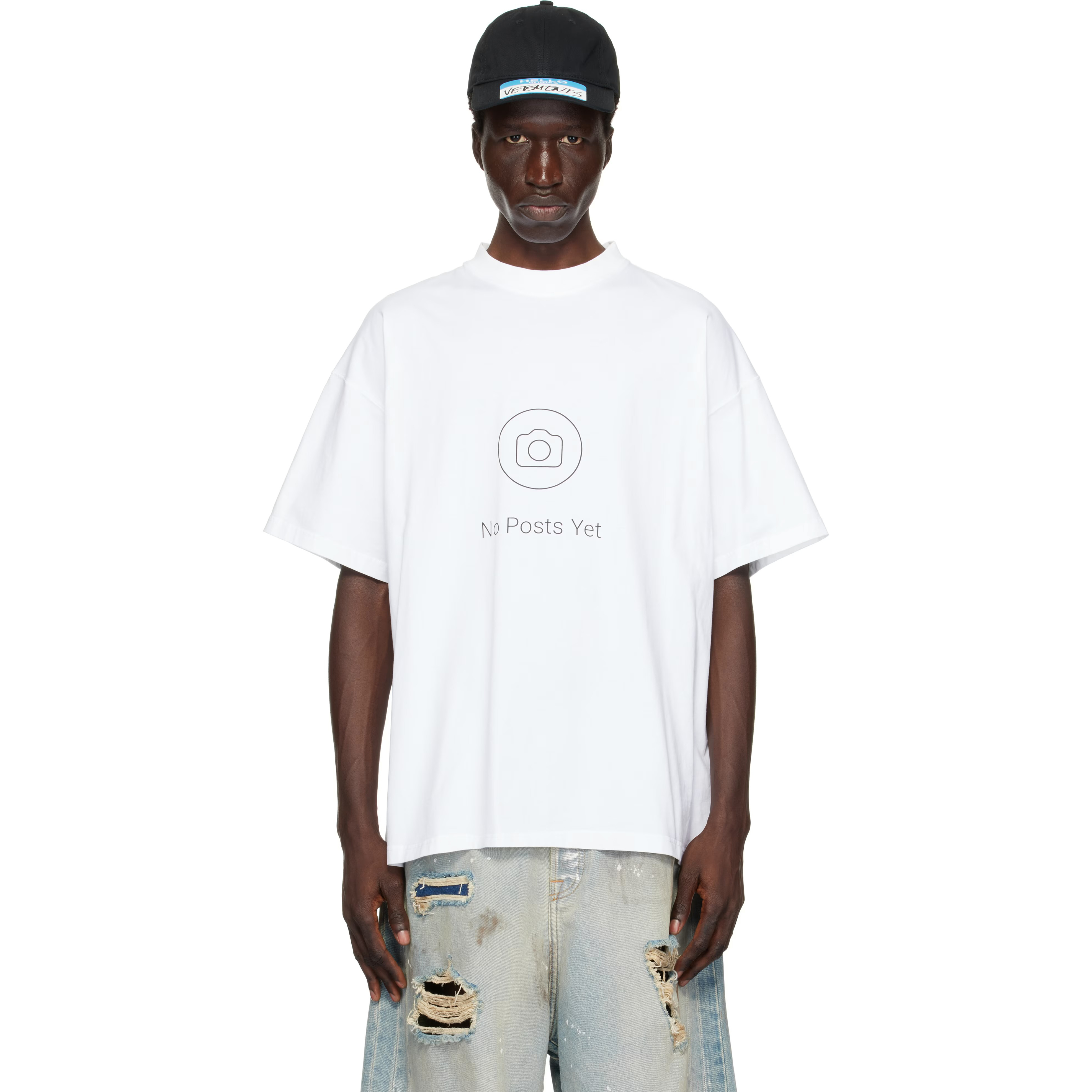 NIGO Vetements Spring And Summer Men'S Black And White Printed T-Shirt Fashion High Street Trend Round Neck Short Sleeve Loose Casual T-Shirt Ngvp #nigo1581