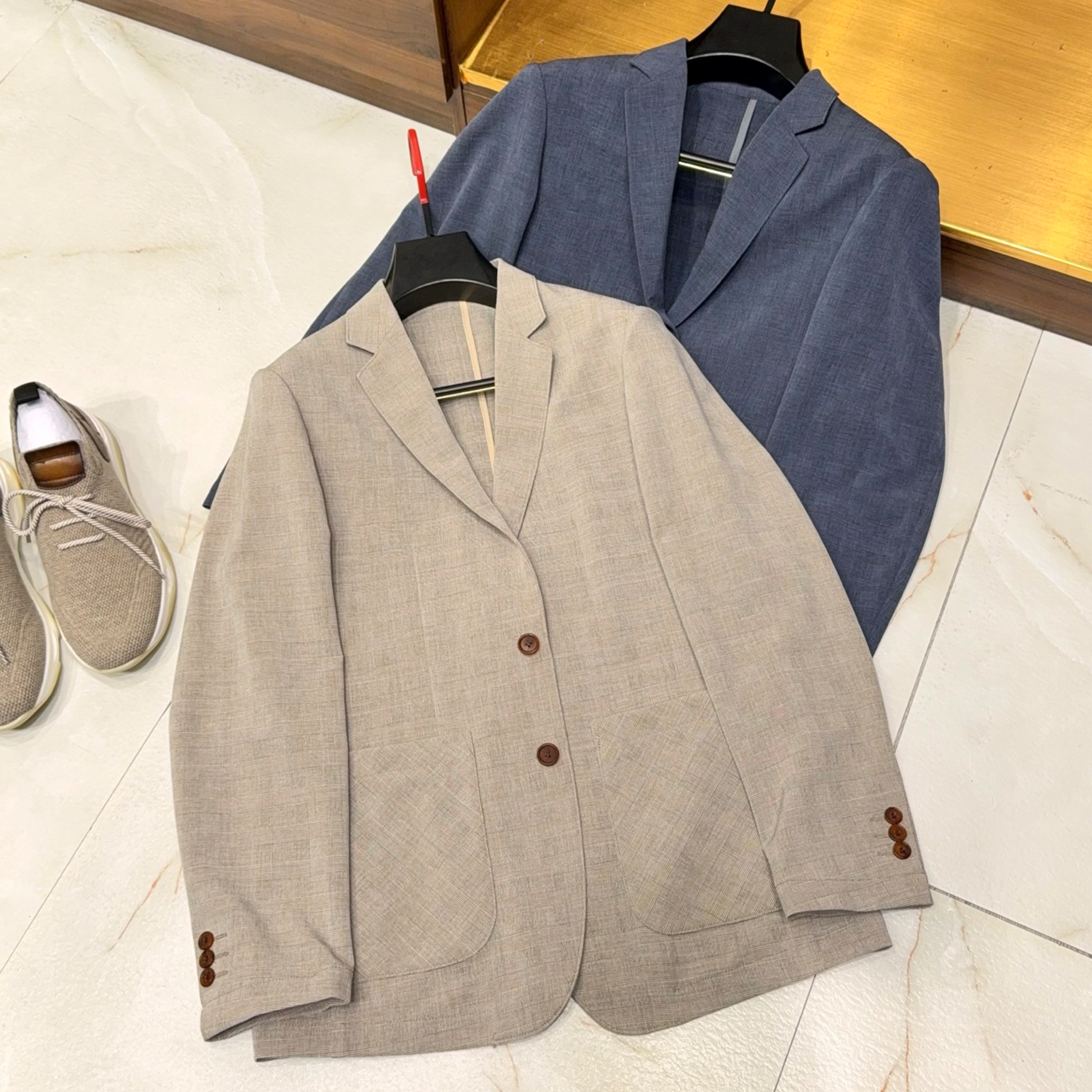 NIGO Kiton Men's Spring And Autumn Linen Lapel Single-Breasted Formal Blazer Fashionable Temperament Comfortable Jacket Ngvp #nigo1579