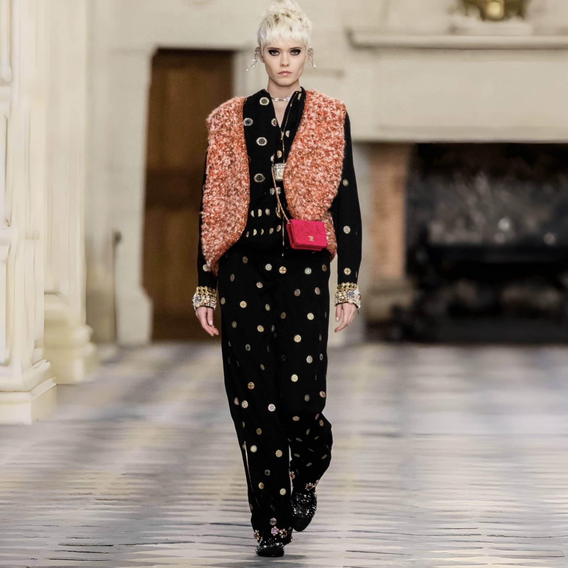 NIGO Chanel Women's Retro Gold Coin Embroidery Silk Zipper Long Sleeve Jacket Spring and Autumn Casual Solid Color Pants Trousers #nigo81187