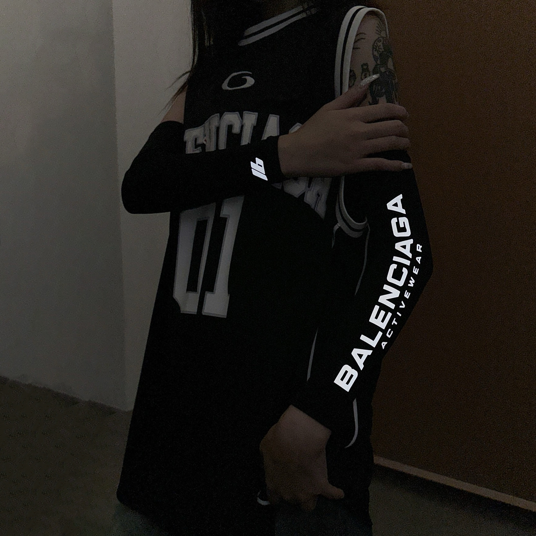 NIGO Balenciaga Men's Monogram Printed Ice Sleeve in Highly Stretchable Sun Protection Fabric Cuffs #nigo76622