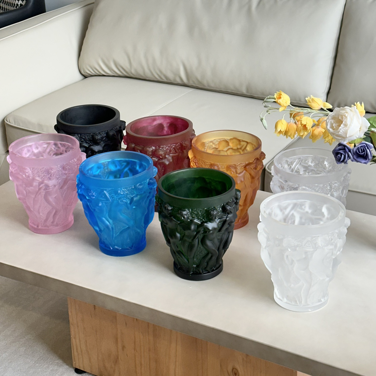 NIGO Lalique Solid Colour Goddess Cameo Statue Shape Crystal Vase Home Furnishing Decoration #nigo76646