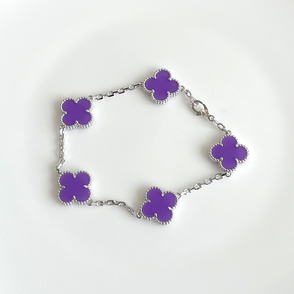 NIGO Van Cleef&Arpels Women's Vintage Alhambra Bracelet Solid Color Fashion 5 Four Leaves Lucky Patterns Jewelry Accessories #nigo76631