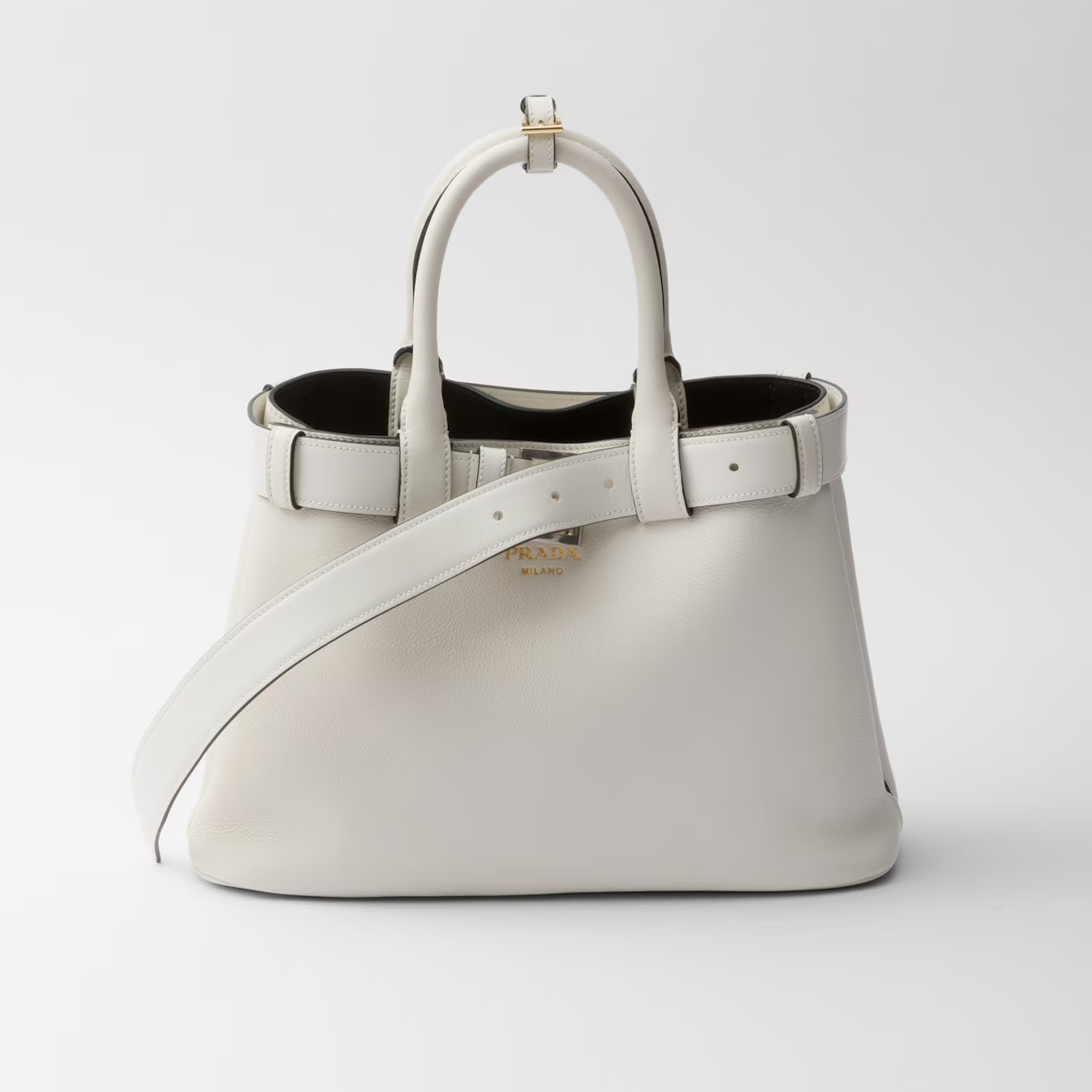 NIGO Prada Men's And Women's Buckle Leather Drawstring Handbag Large And Small Collection Fashion Trend Bag Bags 1BA434_2CY9_F03BH_V_OBO #nigo76655