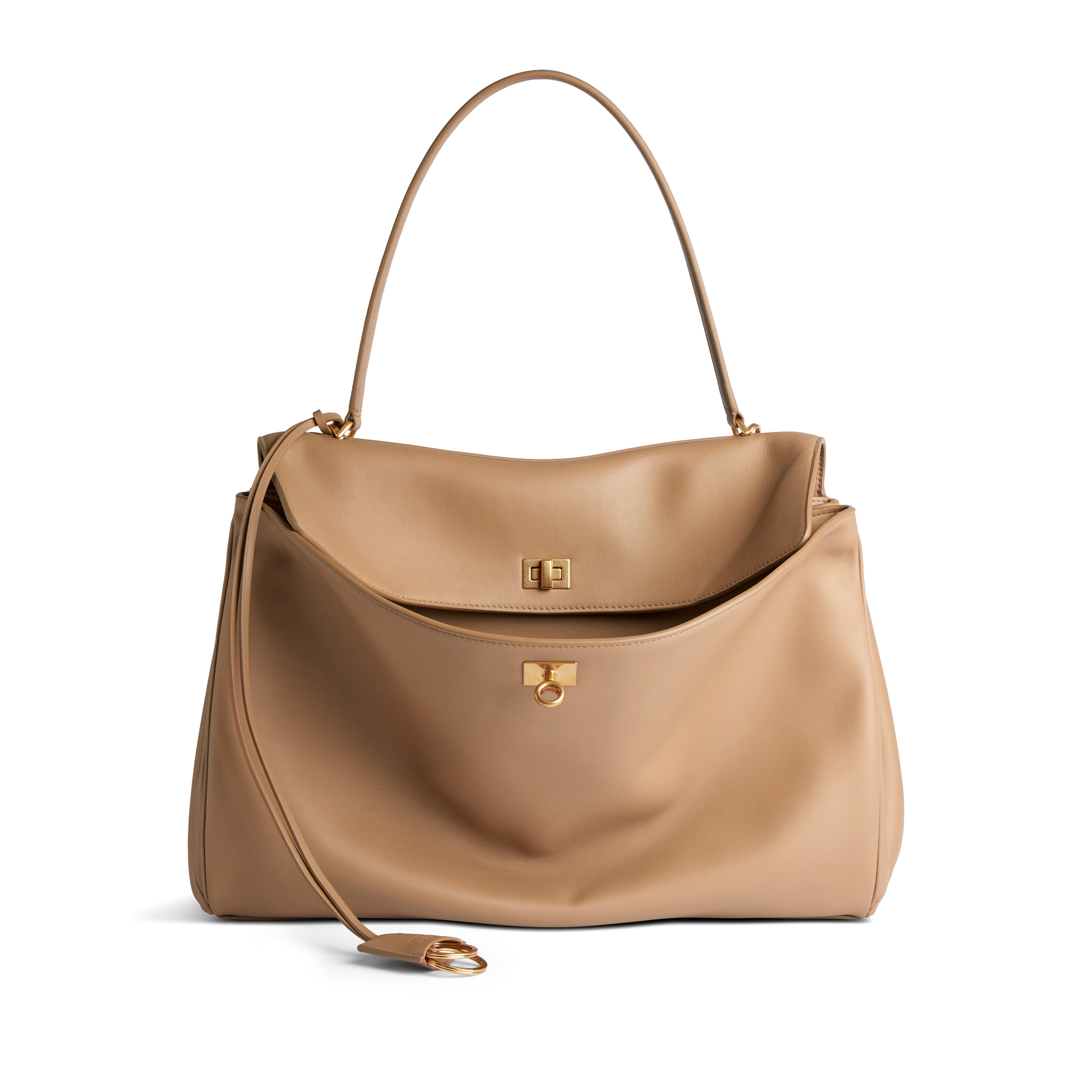 NIGO Balenciaga Rodeo Large Handbag Women's Men's Solid Fashion Leather Contour Gold Silver Metal Accessories Bags 7897442AA4V2621 Ngvp #nigo1584