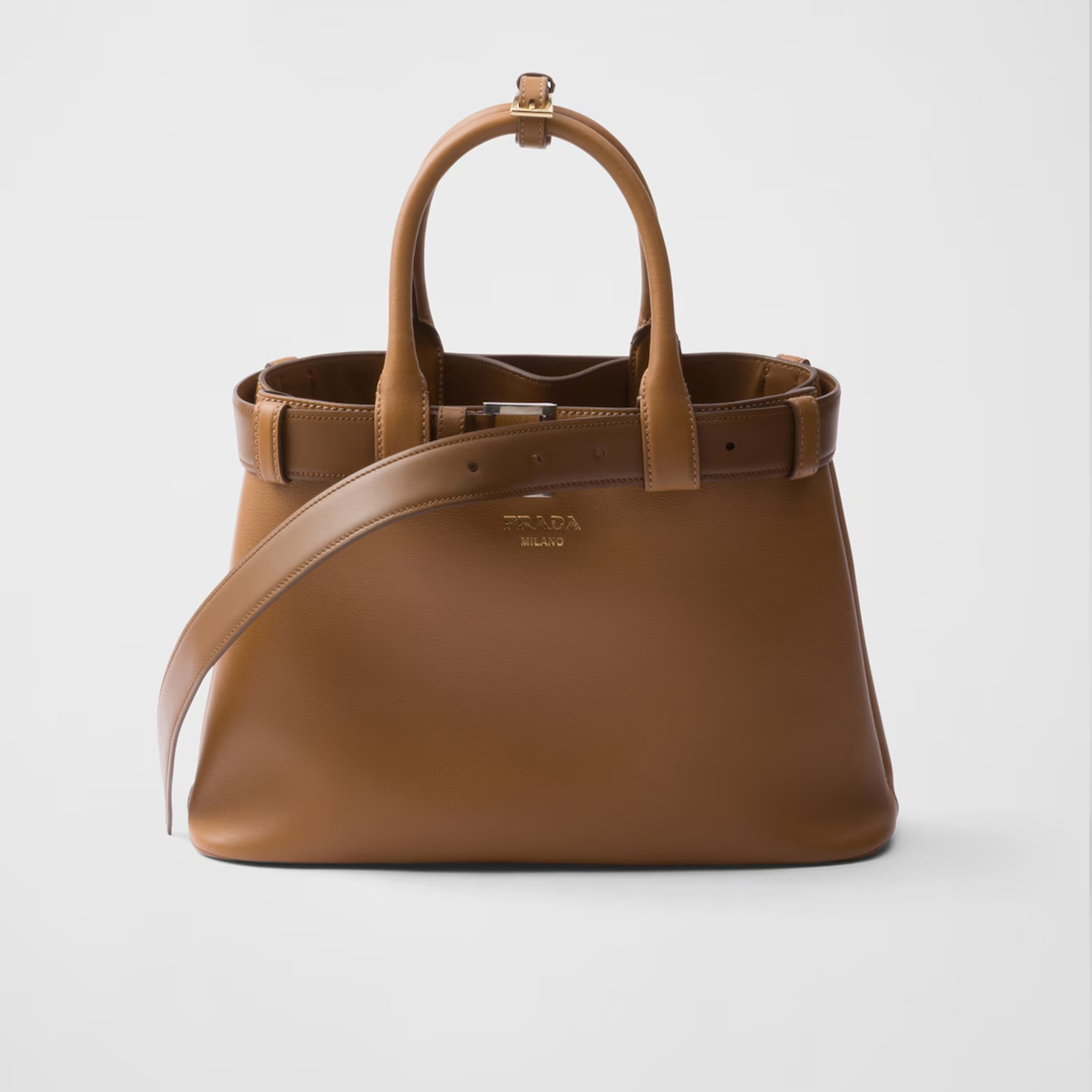 NIGO Prada Men's And Women's Buckle Leather Drawstring Handbag Large And Small Collection Fashion Trend Bag Bags 1BA434_2CY9_F03BH_V_OBO #nigo76655