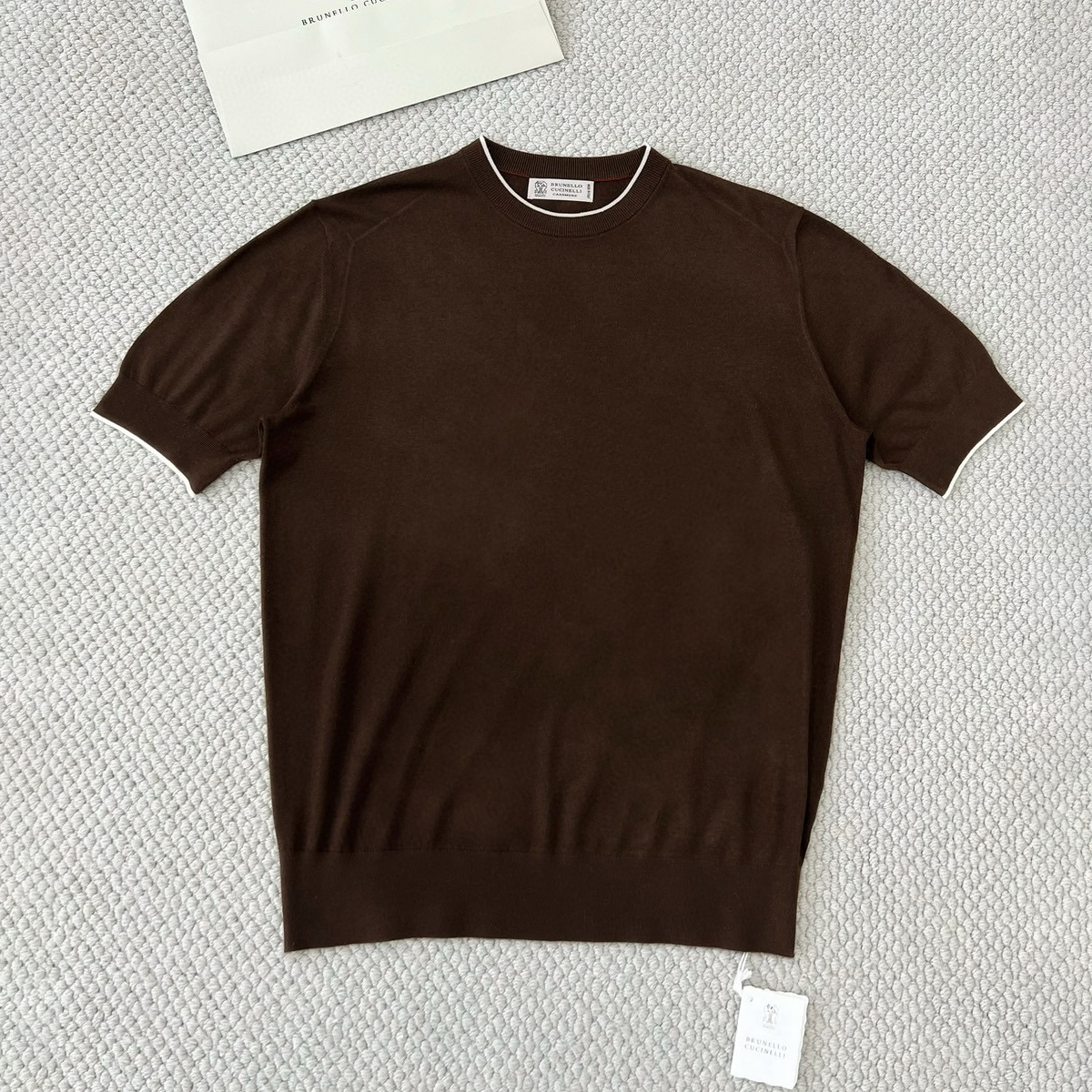 NIGO Brunello Cucinelli Men's Summer Solid Color Round Neck Cotton Short Sleeve T-Shirt #nigo76658