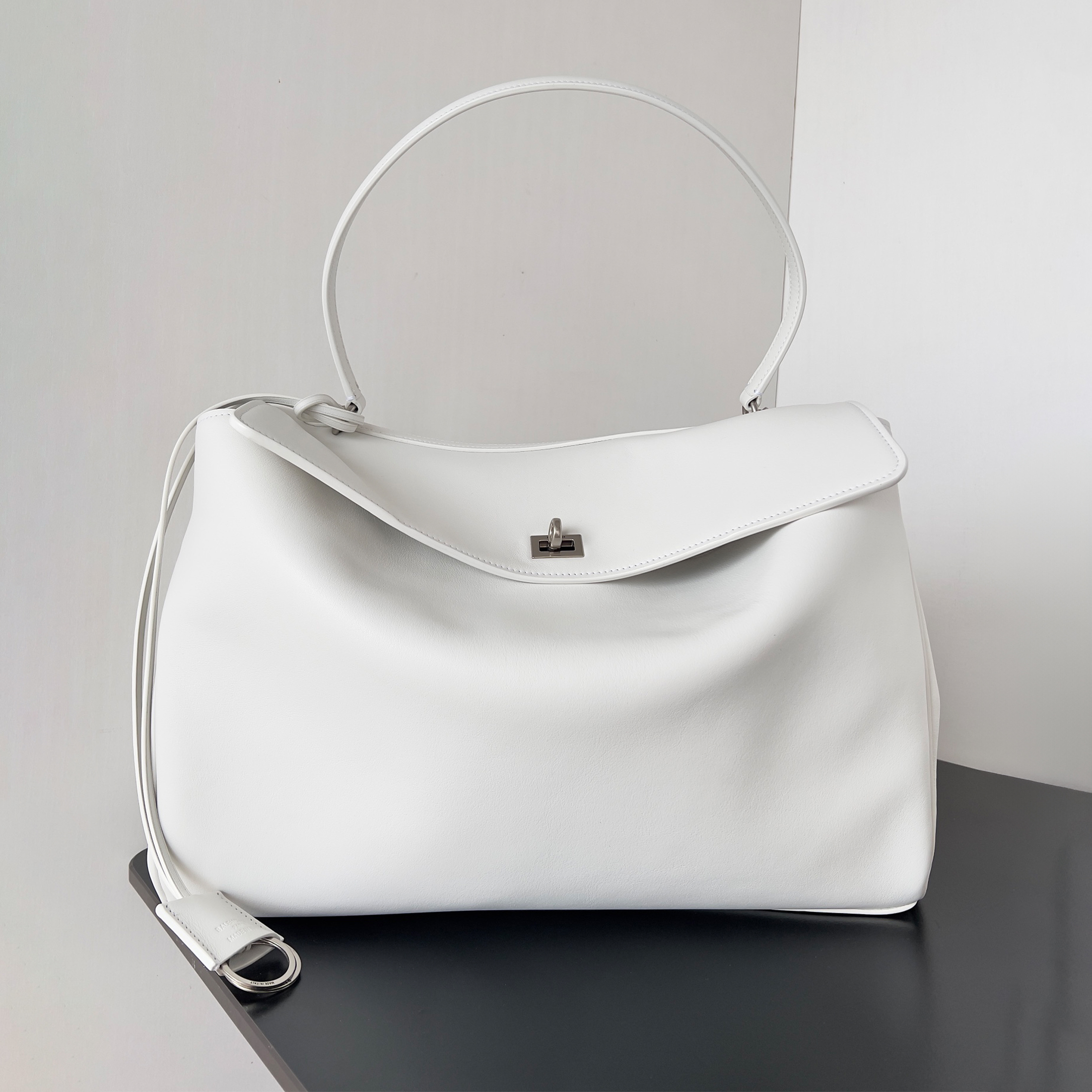 NIGO Balenciaga Rodeo Large Handbag Women's Men's Solid Fashion Leather Contour Gold Silver Metal Accessories Bags 7897442AA4V2621 Ngvp #nigo1584