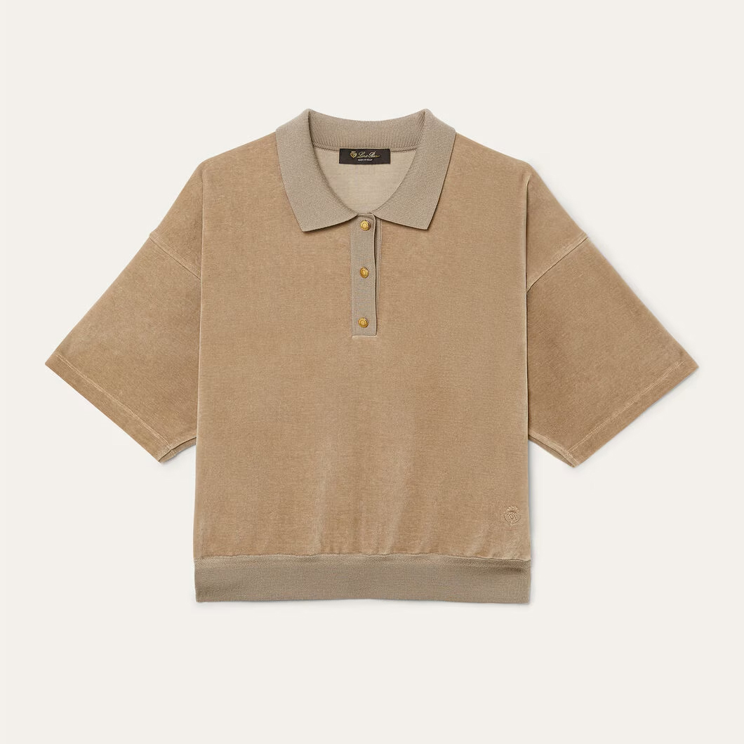 NIGO Loro Piana Women's Balmuccia Embroidery Summer Cotton Cashmere Loose Short Sleeve Polo Shirt Solid Color Elastic Waist Straight Pants Ngvp #nigo1527