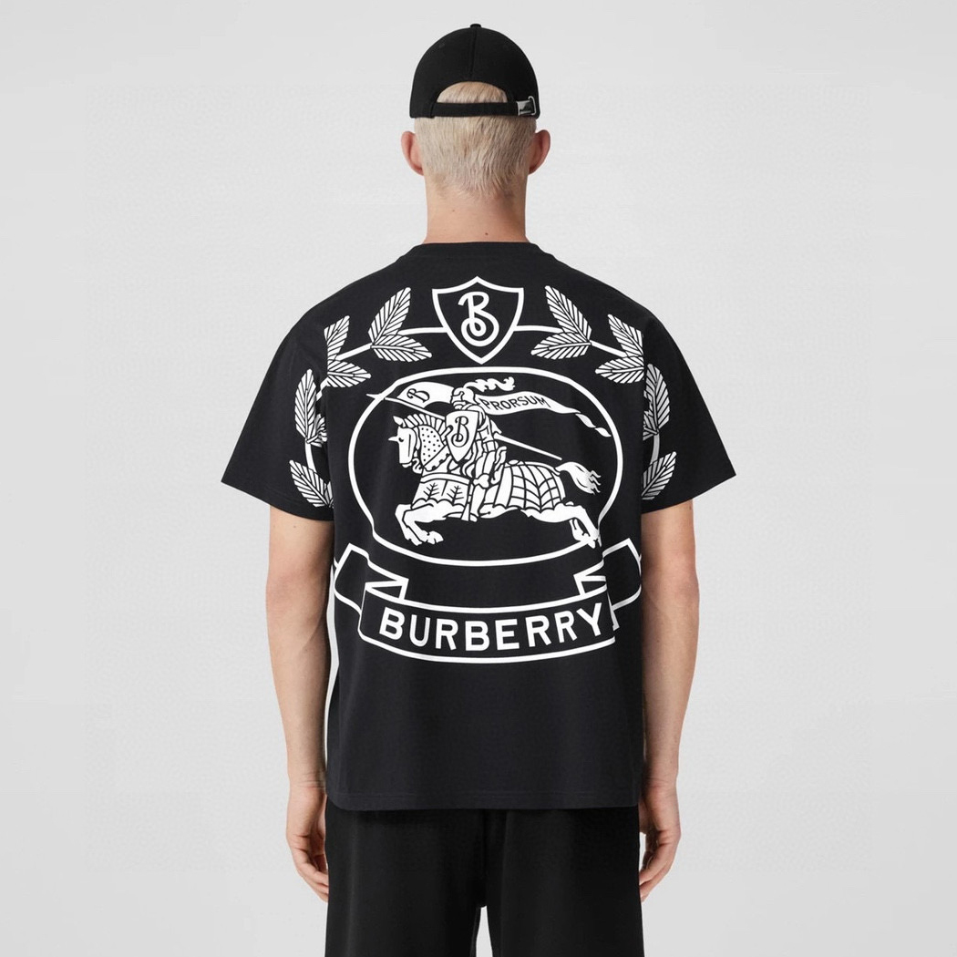 NIGO Burberry Men's Summer Monogram Printed Solid Colour Round Neck Cotton Short Sleeve T-Shirt #nigo76665