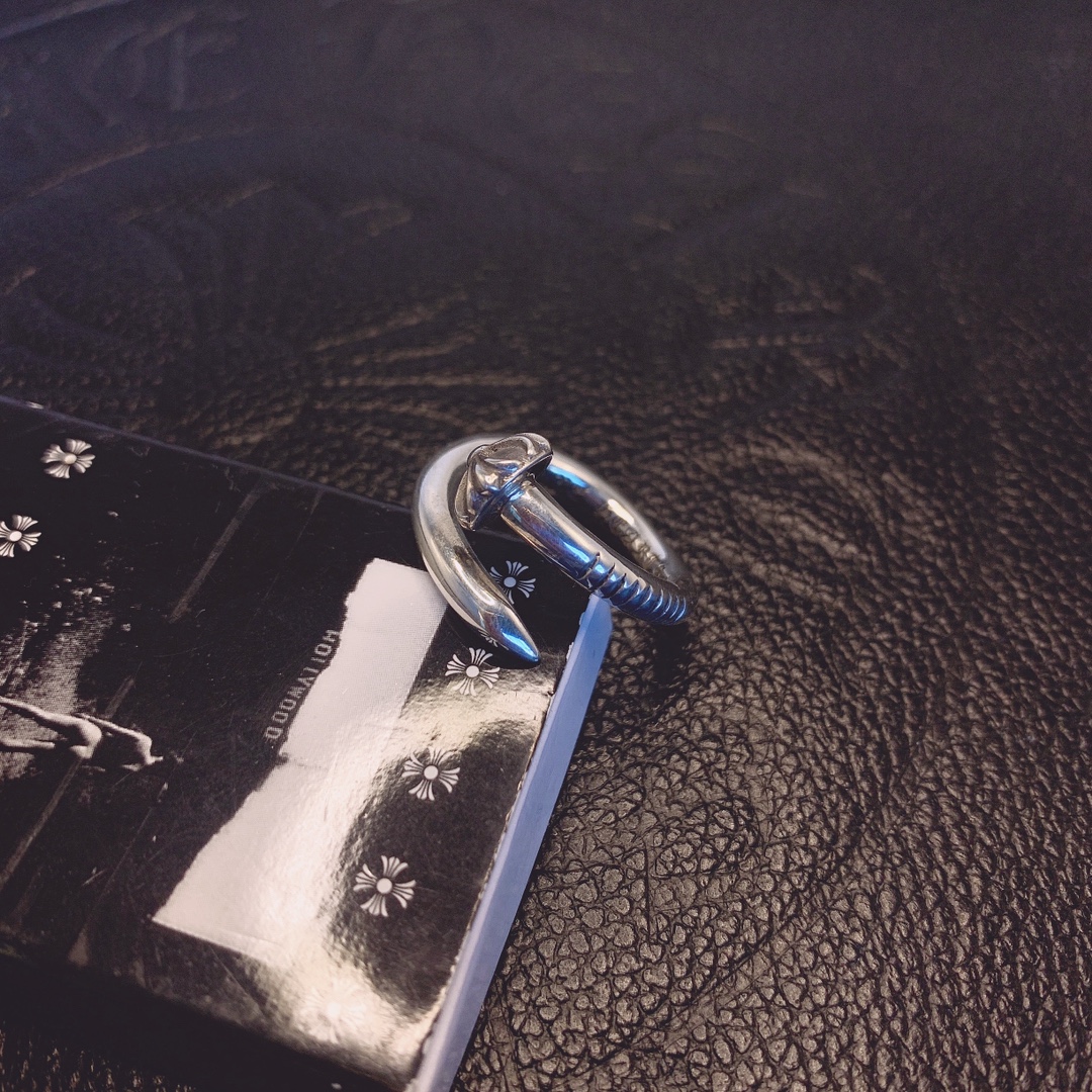 NIGO Chrome Hearts Men's Women's Vintage Round Studs Open End Rings Letter Logos High Street Trend Accessories Jewellery  #nigo76653