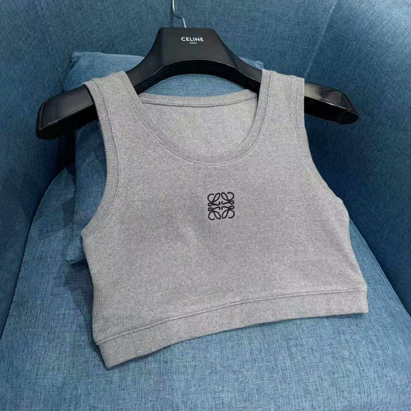 NIGO Loewe Women's Summer Solid Colour Logo Embroidery Short Tank Top #nigo76674