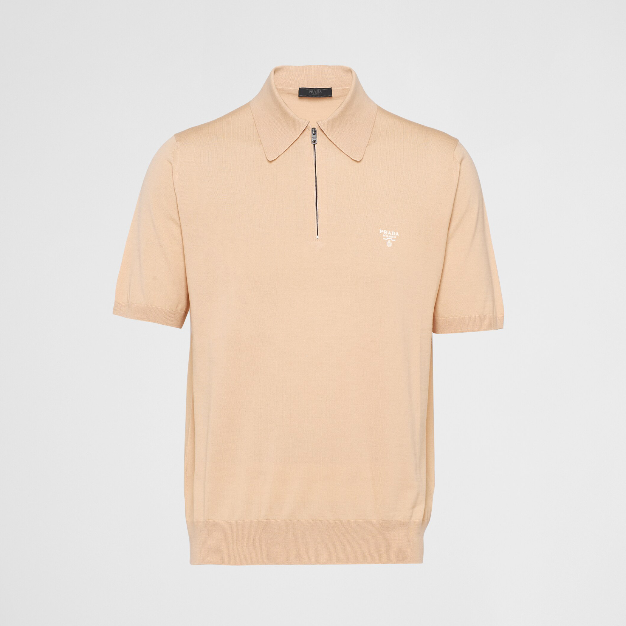 NIGO Prada Men's Summer Solid Colour Zip Polo Neck Polyester Lapel Short Sleeve T-Shirt #nigo76682