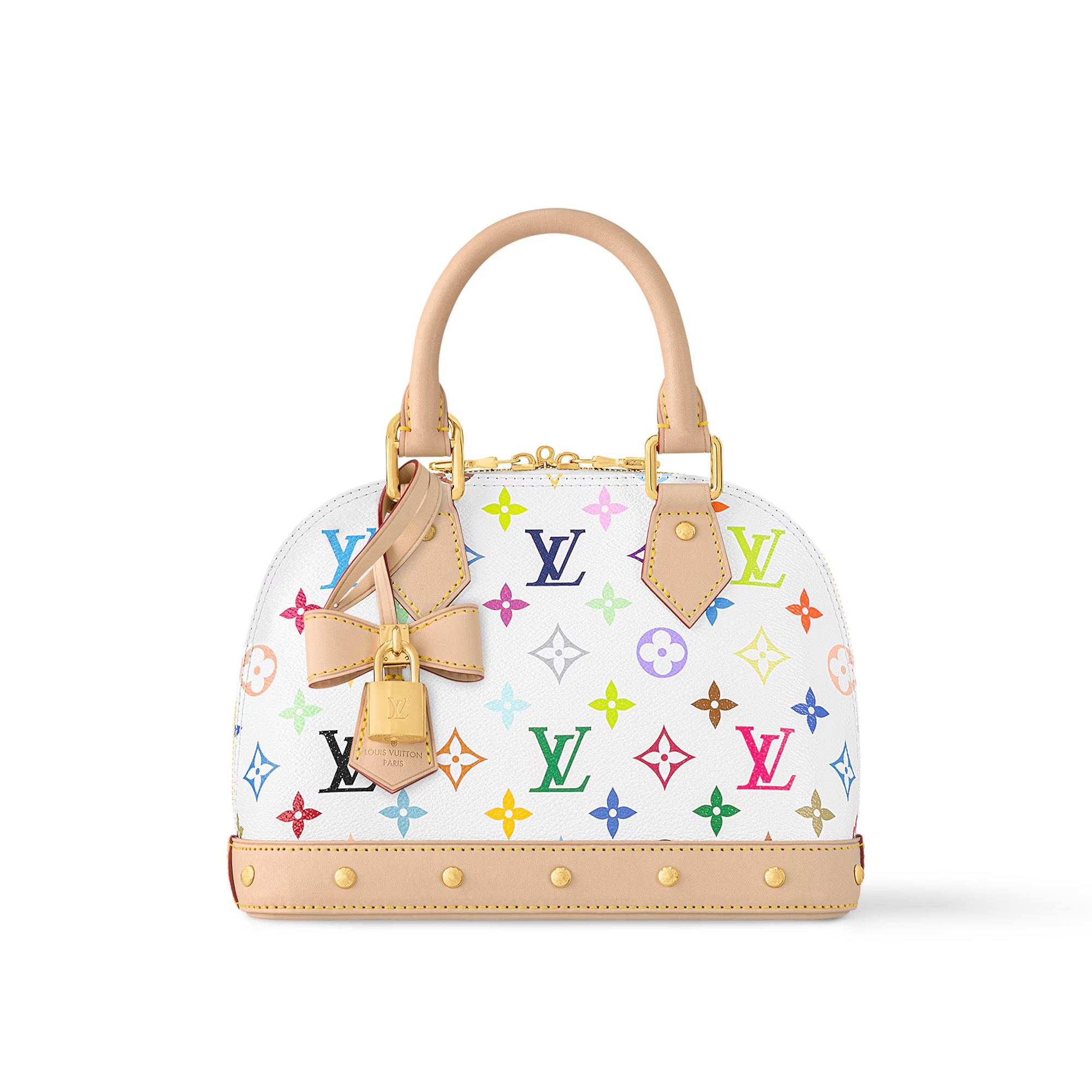 NIGO Louis Vuitton LV x TM ALMA BB Women's Letter Printed Zipper Closure Removable Shoulder Strap Calfskin Shoulder Crossbody Handbag Bag Bags #nigo76676
