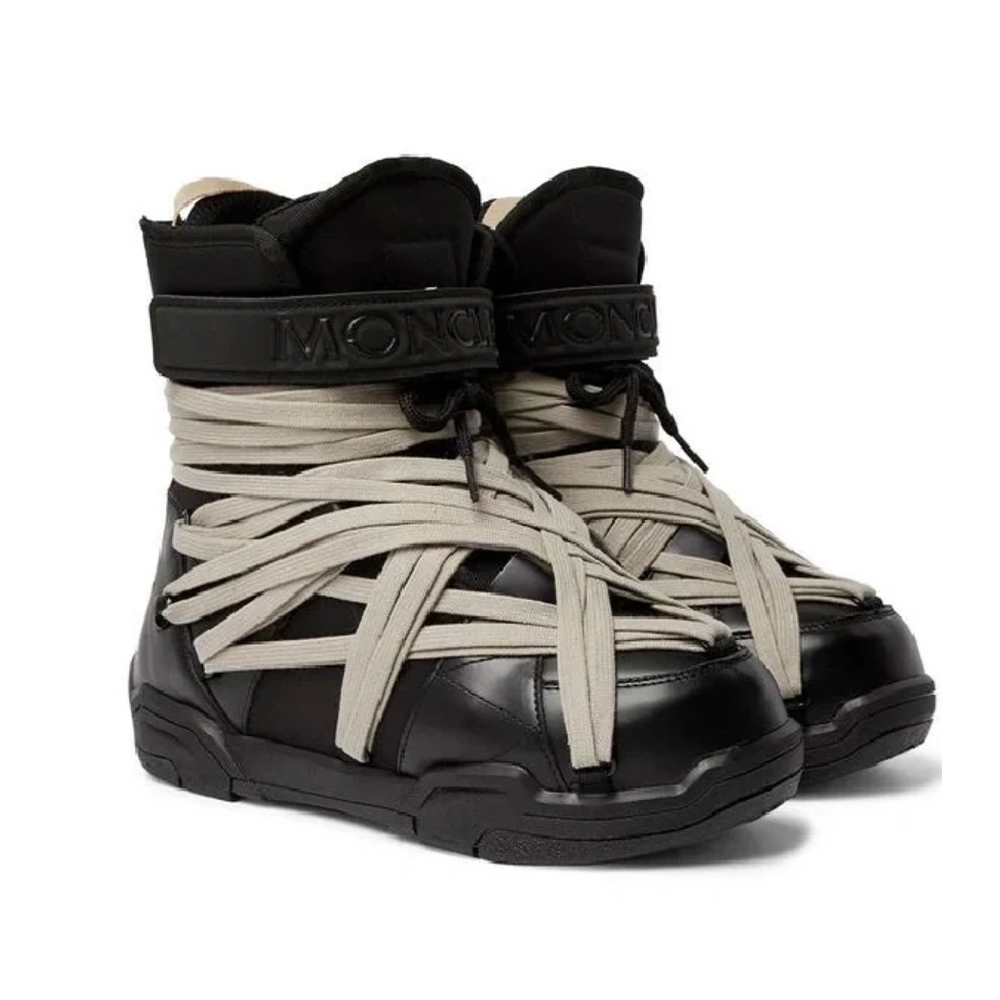 NIGO Moncler X Rick Owens Men's Women's Lace-up Thick Bottom Warm Snow Boots Autumn and Winter Solid Color Round Toe Shoes Ngvp #nigo1531