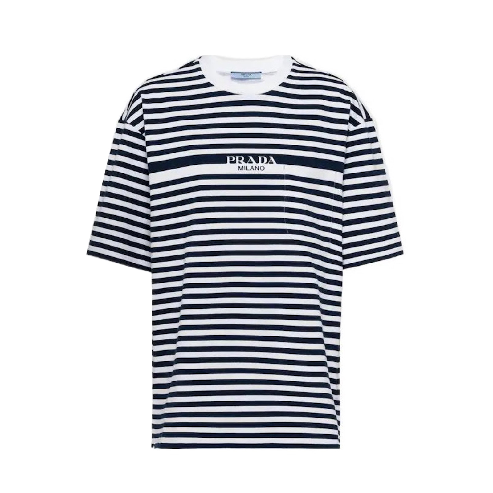 NIGO Prada Women's Summer Stripe Printed Round Neck Cotton Short Sleeve T-Shirt #nigo76683