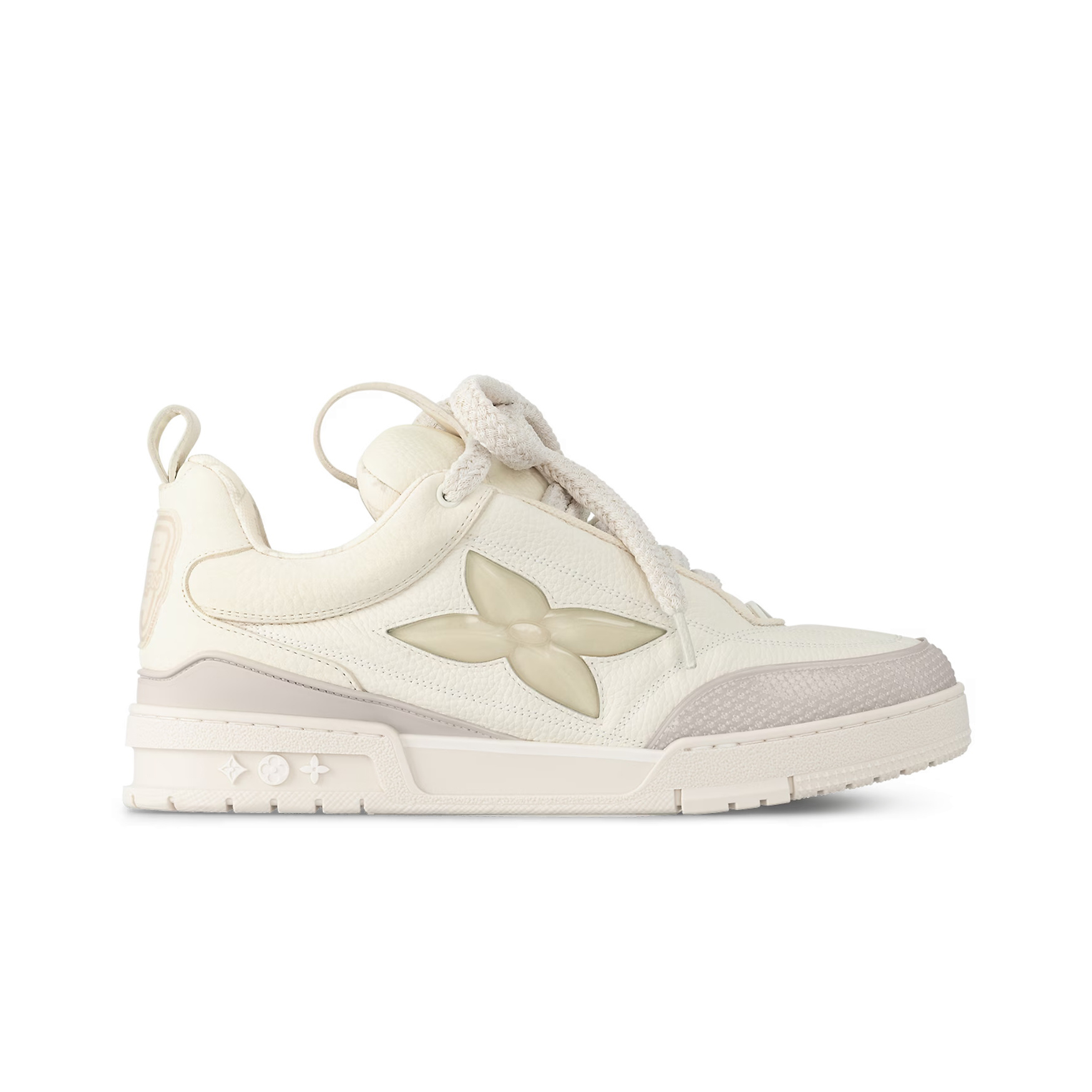NIGO Louis Vuitton LV Skate Sneaker Men's Solid Color Calfskin Round Toe Low Top Lace Up Casual Board Shoes #nigo76697