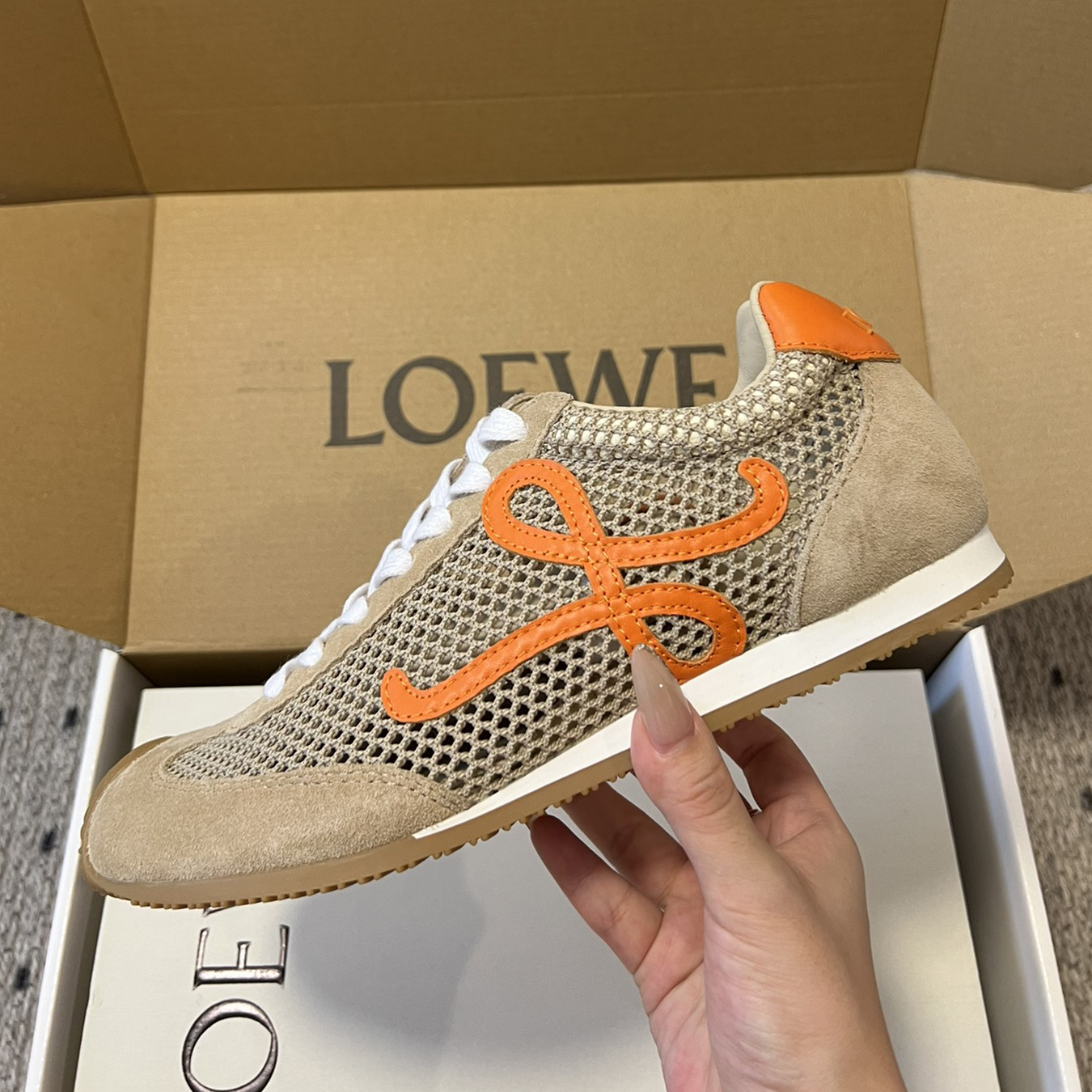 NIGO Loewe Men's And Women's Summer Mesh Breathable Colour Blocking Low Top Lace Up Casual Shoes #nigo76712