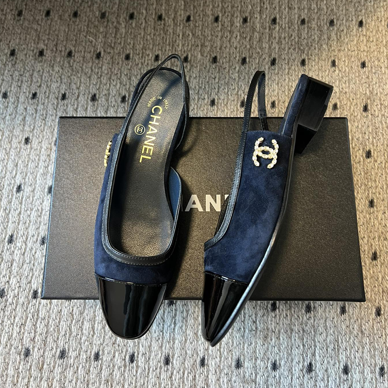 NIGO Chanel Women's Spring Summer Solid Colour Suede Leather Round Toe Ballet Sandal Shoes #nigo76711