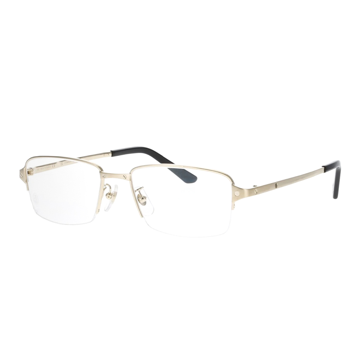 NIGO Cartier Men's Solid Colour Spliced Legs Metal Rectangular Optical Frames Eyeglasses Optical Glasses #nigo76724
