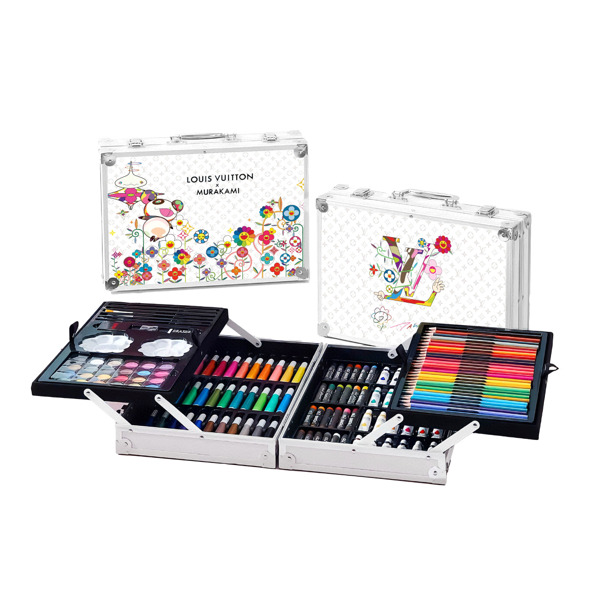 NIGO Louis Vuitton LV xTM Superflat Colourful Monogrammed Case Paintbrush Gift Set #nigo76719