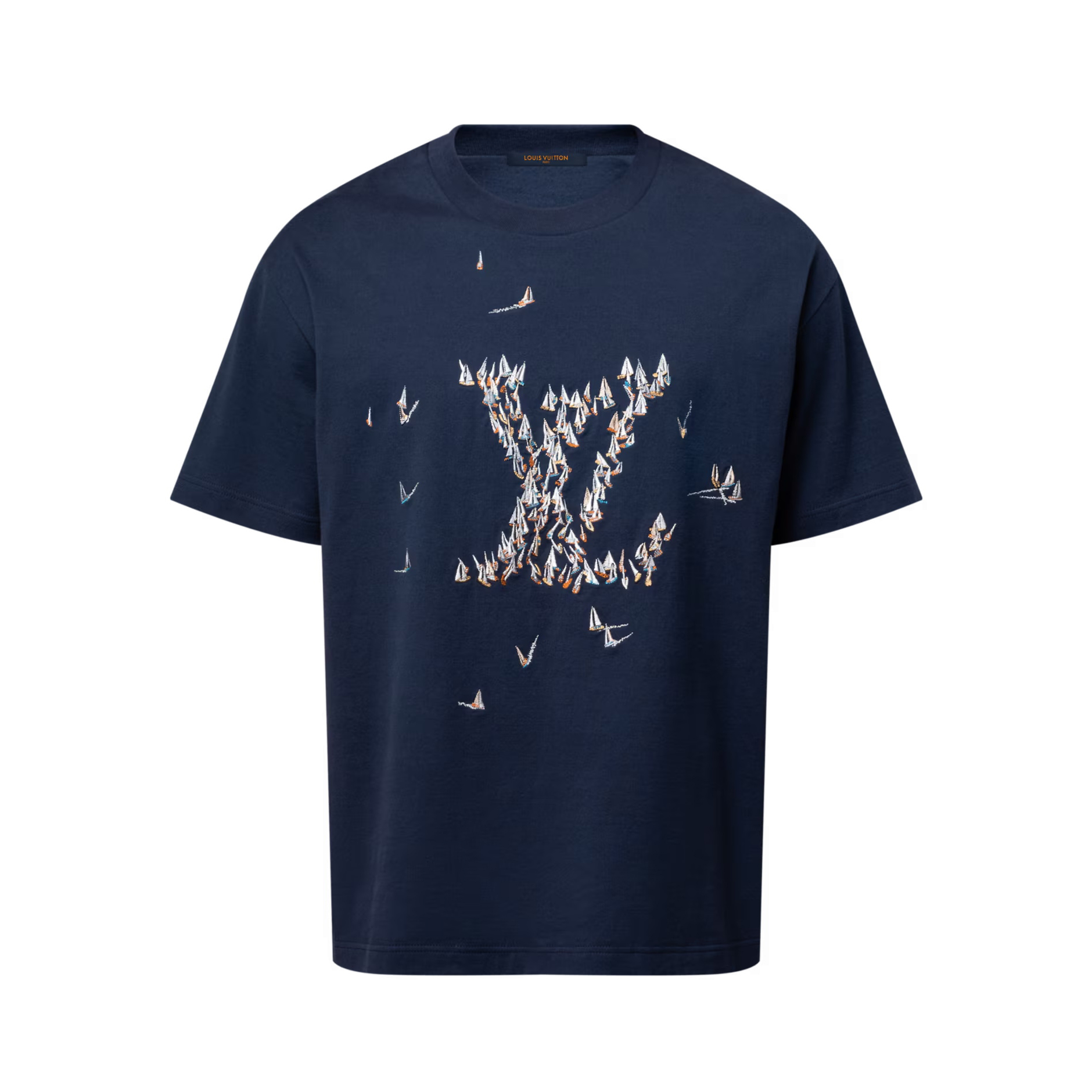 NIGO Louis Vuitton Men's Summer Embroidery Printed Round Neck Cotton Short Sleeve T-Shirt #nigo76717