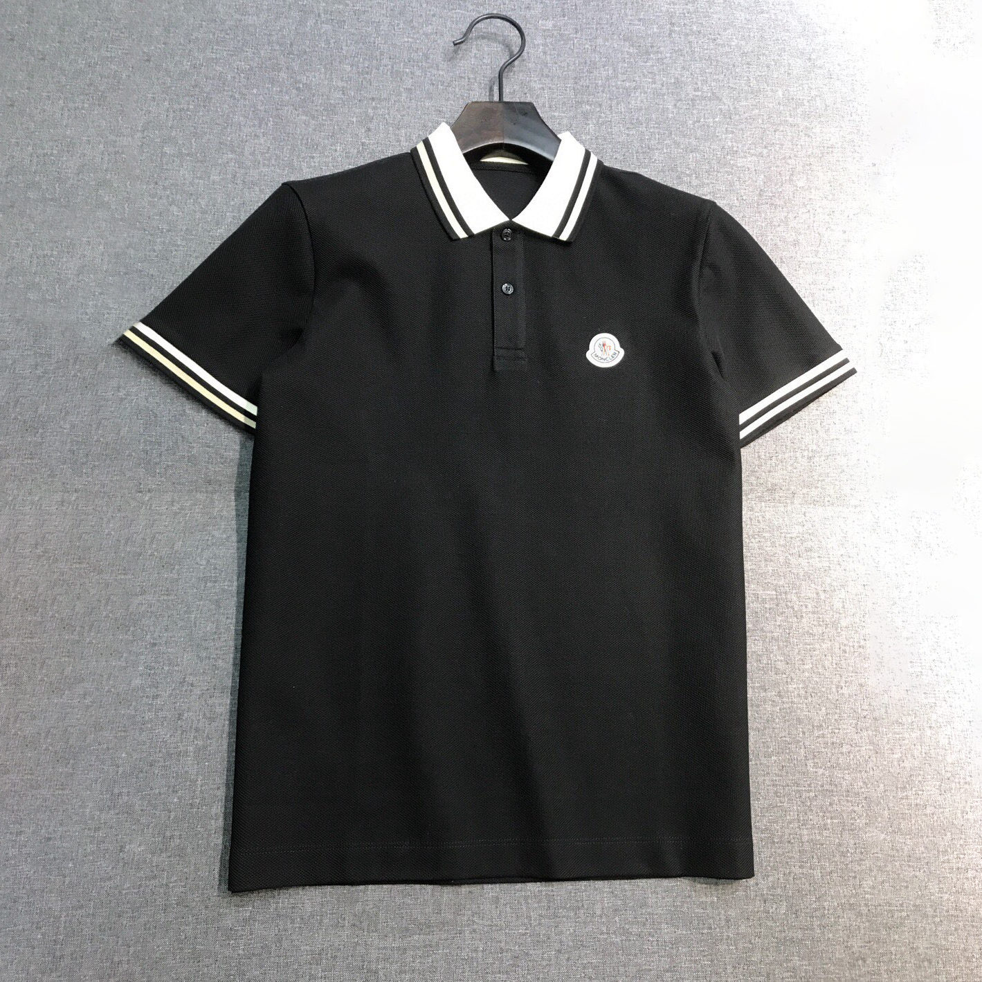 NIGO Moncler Men's Summer Embroidered Letter Print Polo Neck Solid Color Short Sleeve T-Shirt #nigo76714