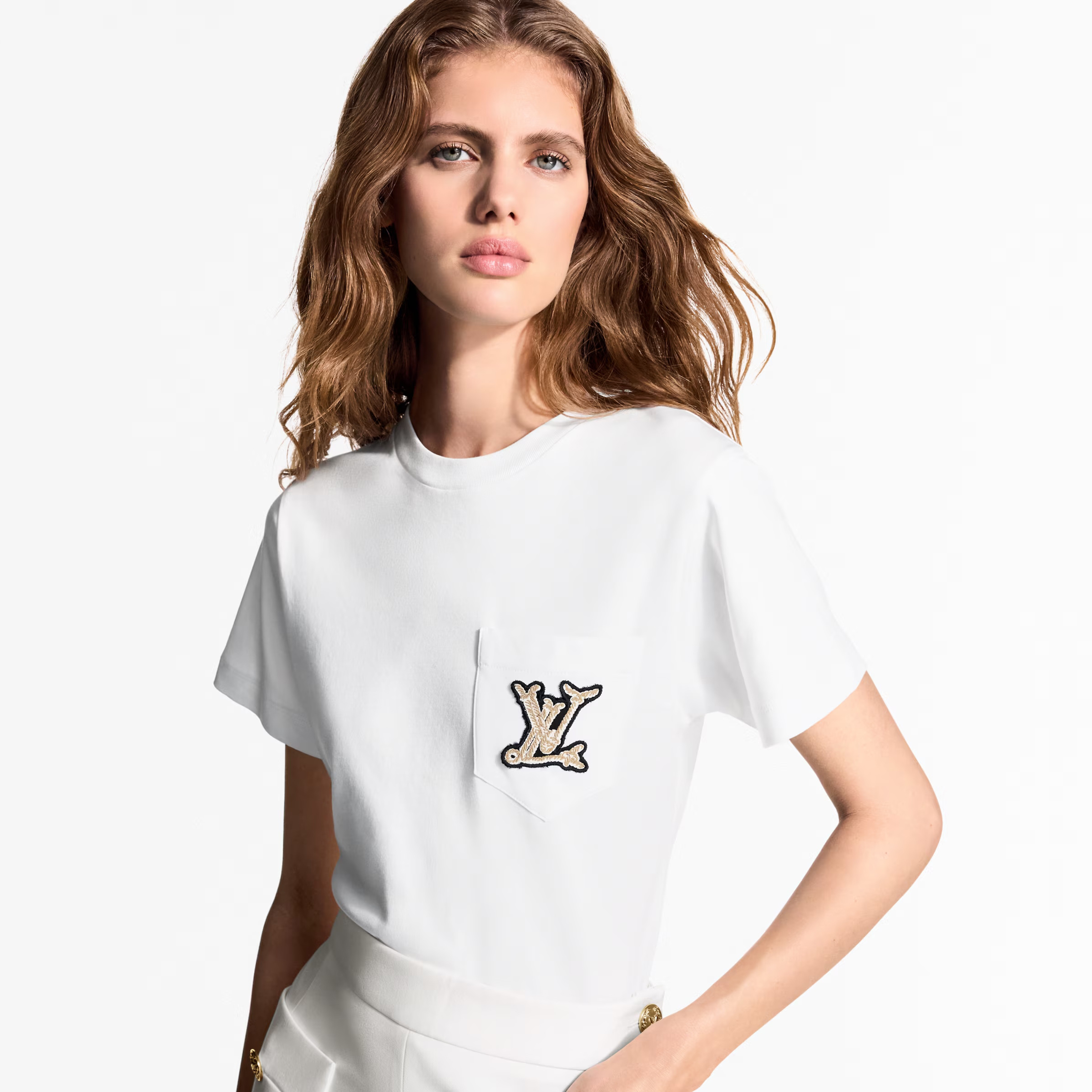 NIGO Louis Vuitton Women‘s Summer Embroidery Logo Print Round Neck Cotton Short Sleeve T-Shirt #nigo76718