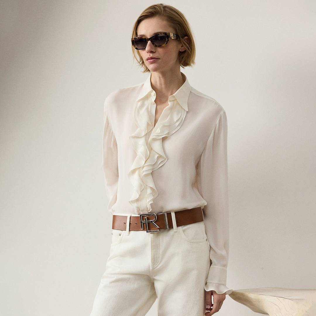 NIGO Ralph Lauren Women's Spring, Summer And Autumn Addison Loose Mulberry Silk Shirt Lapel Single-Breasted Solid Color Blouse Ngvp #nigo1543