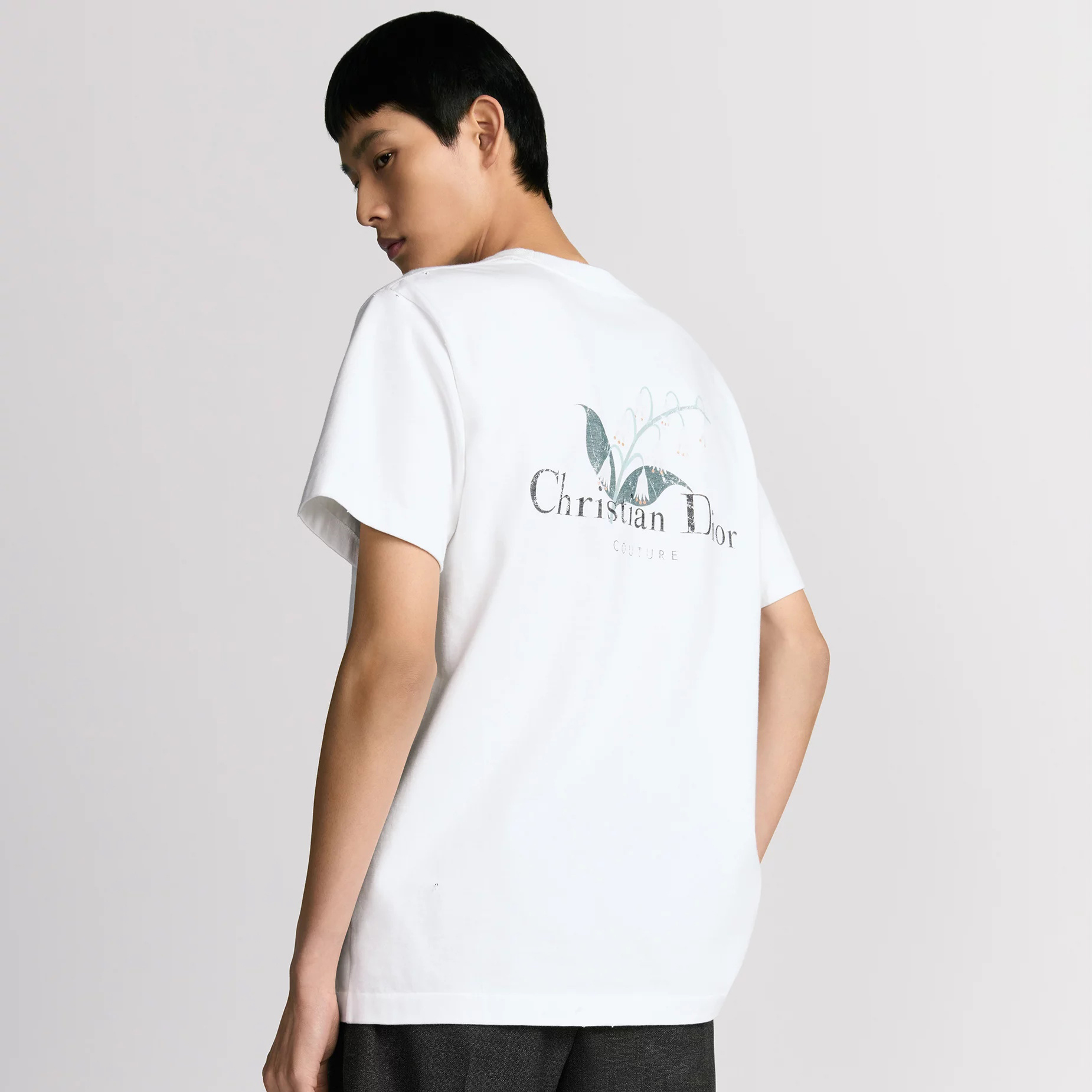 NIGO Dior Men's Summer Solid Color Floral Pattern Letter Print Round Neck Cotton Short Sleeve T-Shirt #nigo76737