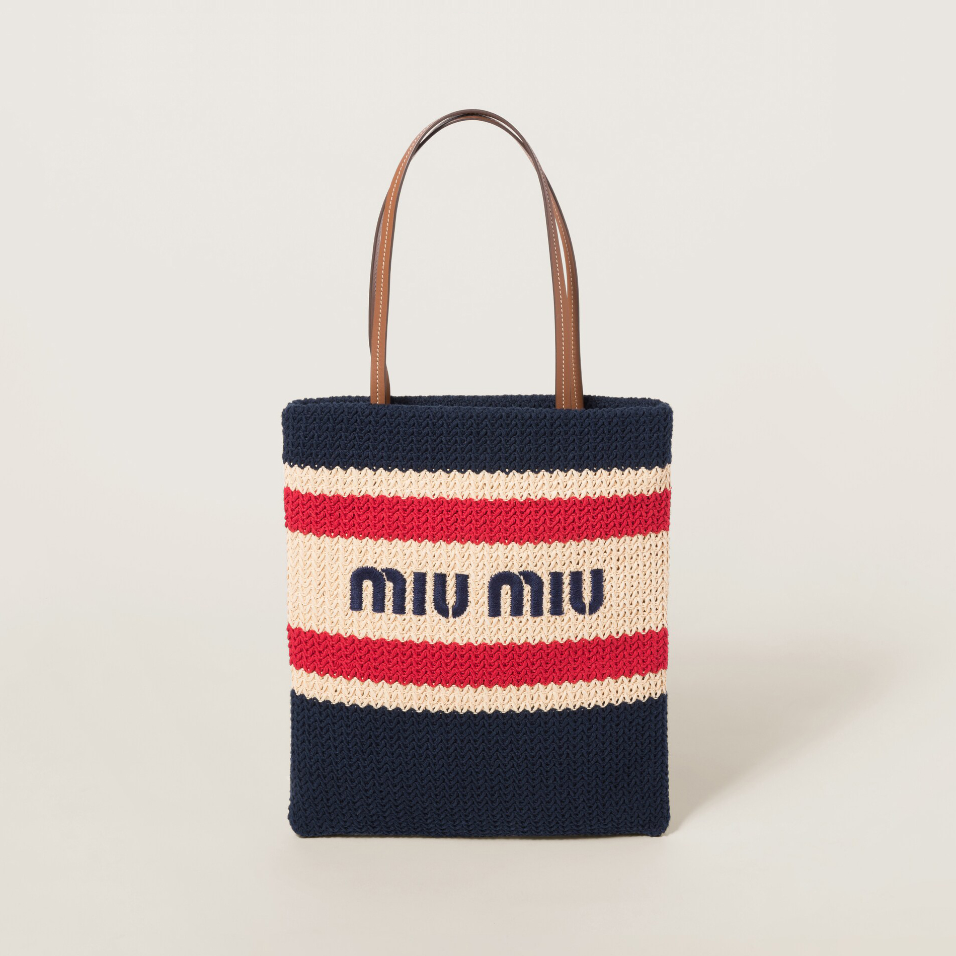 NIGO MiuMiu Women's Logo Embroidery Raffia Patchwork Cotton Thread Woven Shopping Bag Shoulder Tote Bags #nigo76743