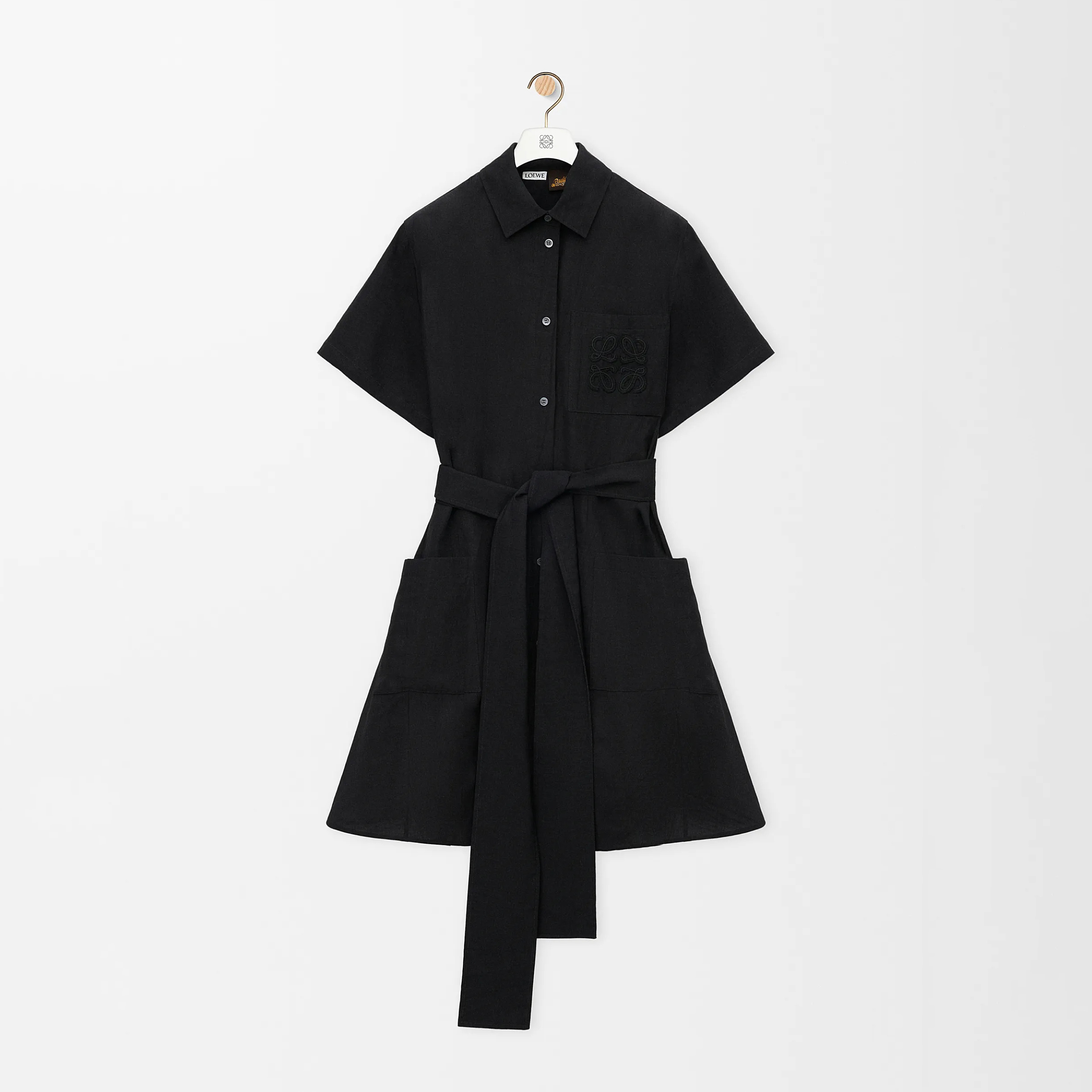 NIGO Loewe Women's Summer Solid Colour Printed Embroidery Button Shirt Style Short Sleeve Dresses #nigo76729