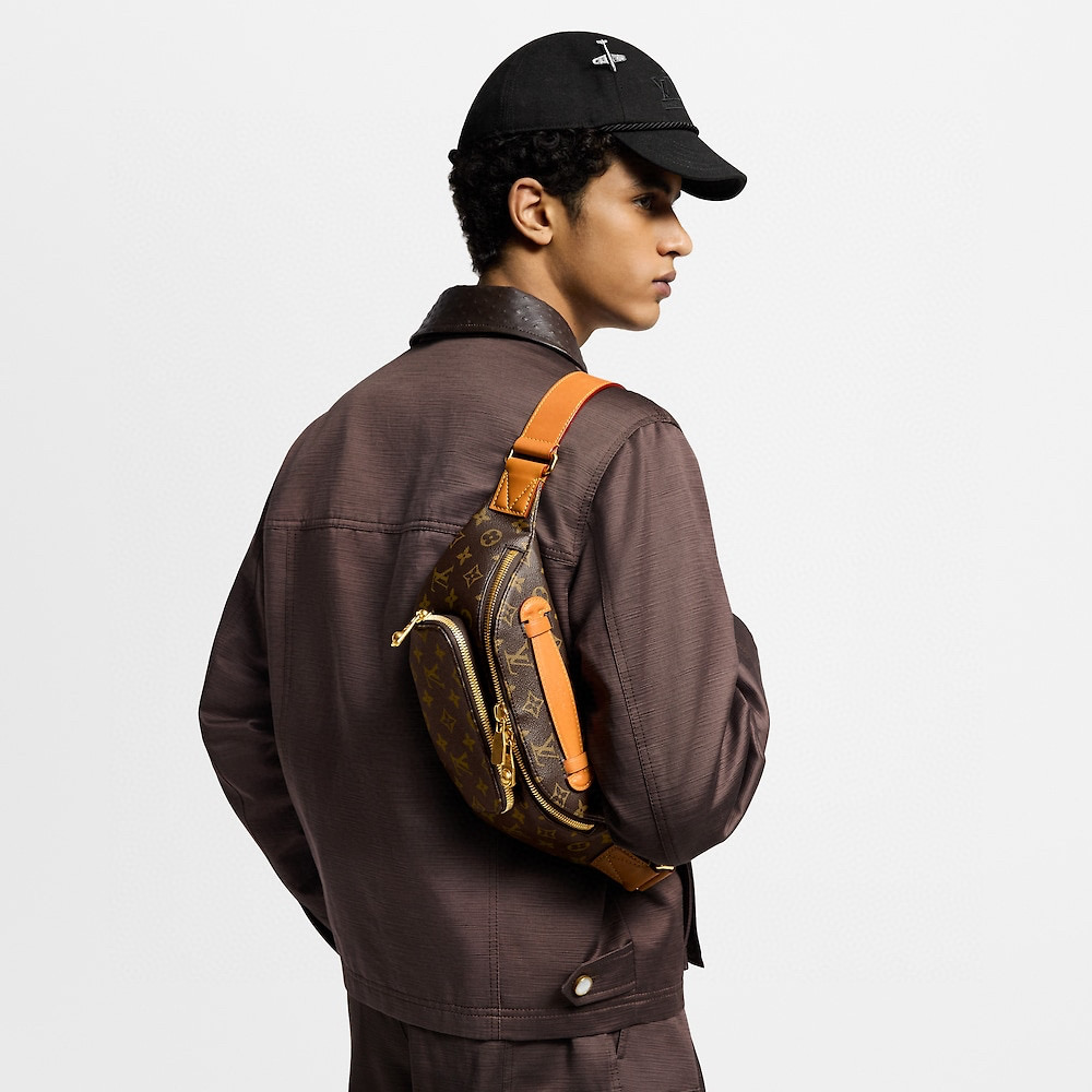 NIGO Louis Vuitton Rush Men's Solid Colour Adjustable Simple Coated Canvas with Leather Shoulder Crossbody Waist Bag Bags #nigo76732