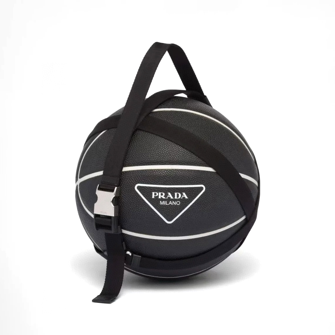 NIGO Prada Solid Colour Nylon Drawstring Triangle Label Logo Black Basketball #nigo76747