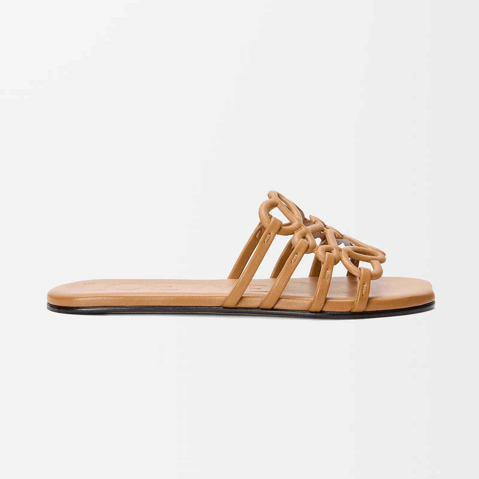 NIGO LOEWE Women's Summer Solid Colour Soft Cow Leather Petal Anagram Sandals Slippers Shoes #nigo76752