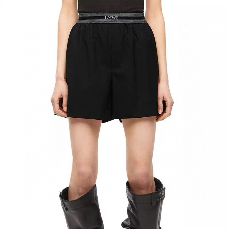 NIGO Loewe Women's Summer Solid Colour Mid Waist Loose Straight Casual Shorts #nigo76759