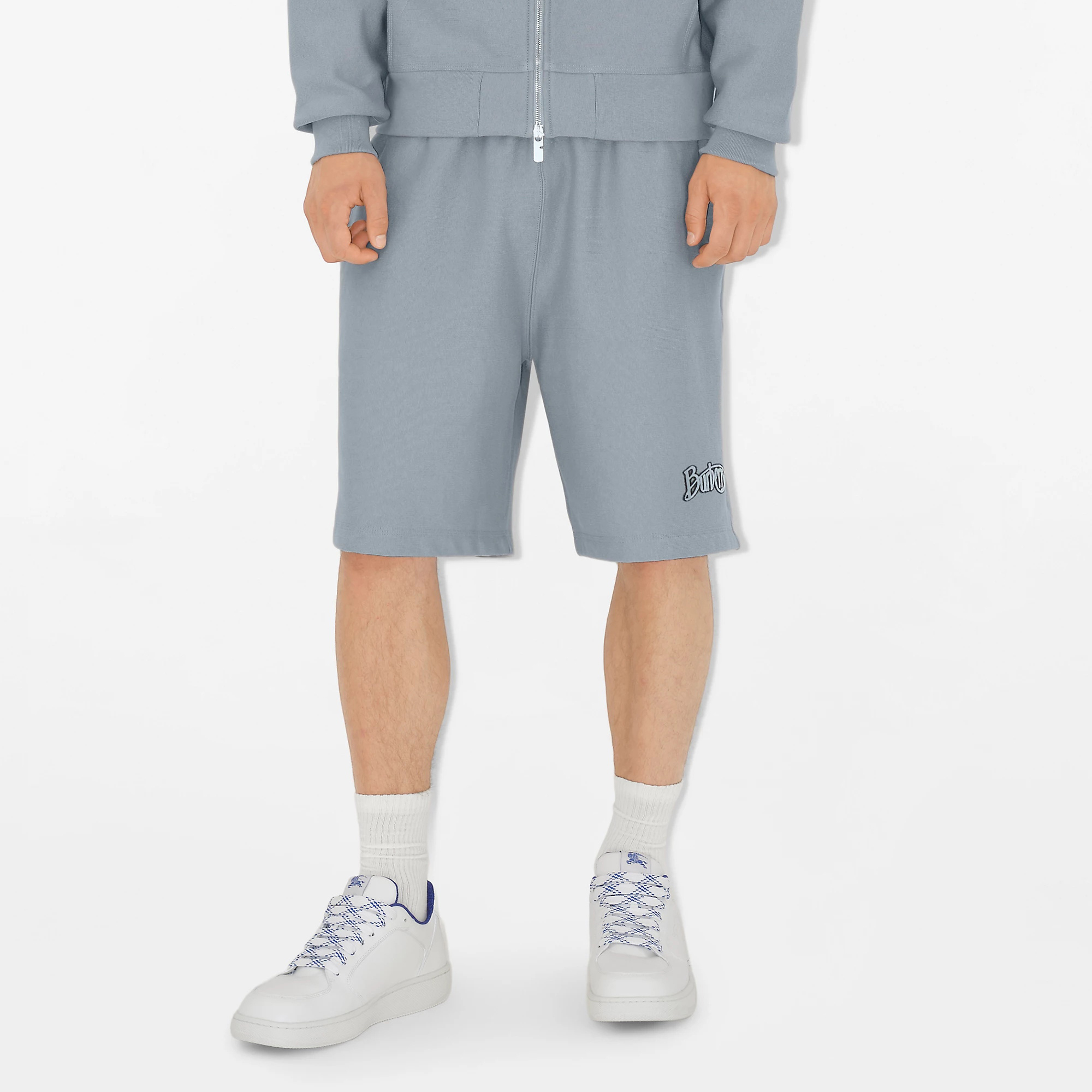 NIGO Burberry Men's Summer Solid Colour Letter Print Elastic Waist Cotton Casual Shorts #nigo76757