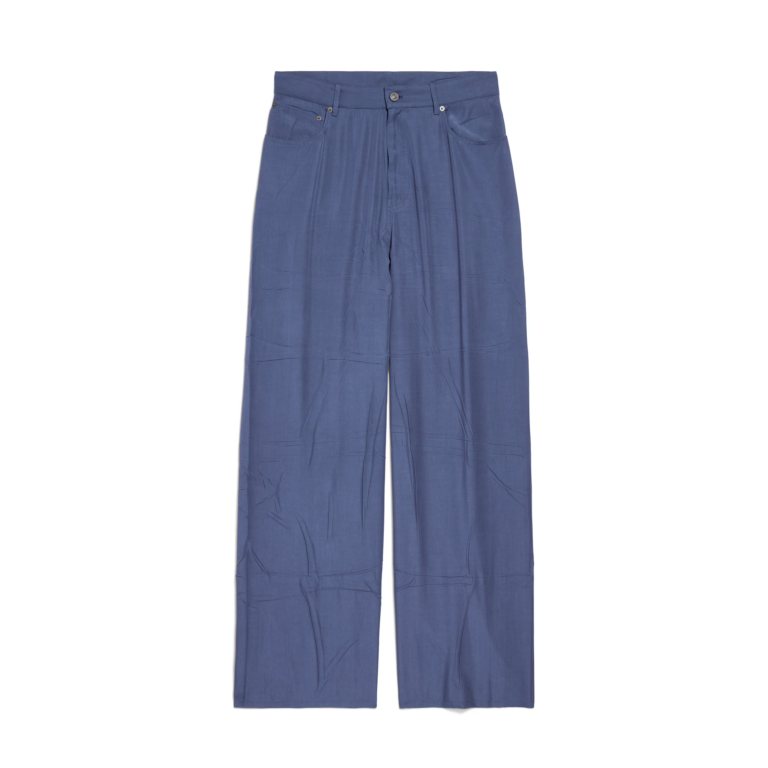NIGO Balenciaga Men's Four Seasons Mid Waist Washed Solid Color Loose Casual Fluid Denim Pants Ngvp #nigo1552
