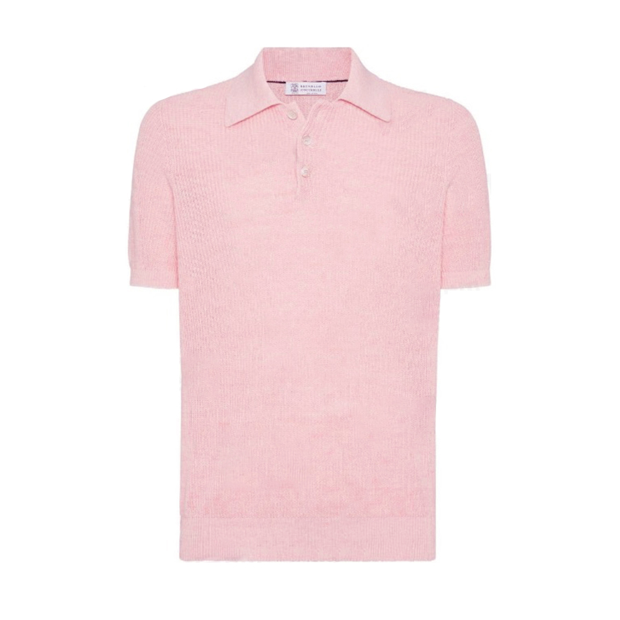 NIGO Brunello Cucinelli Men's Summer Linen Cotton Half English Rib Knit Solid Color Short Sleeve Polo Shirt Ngvp #nigo1553