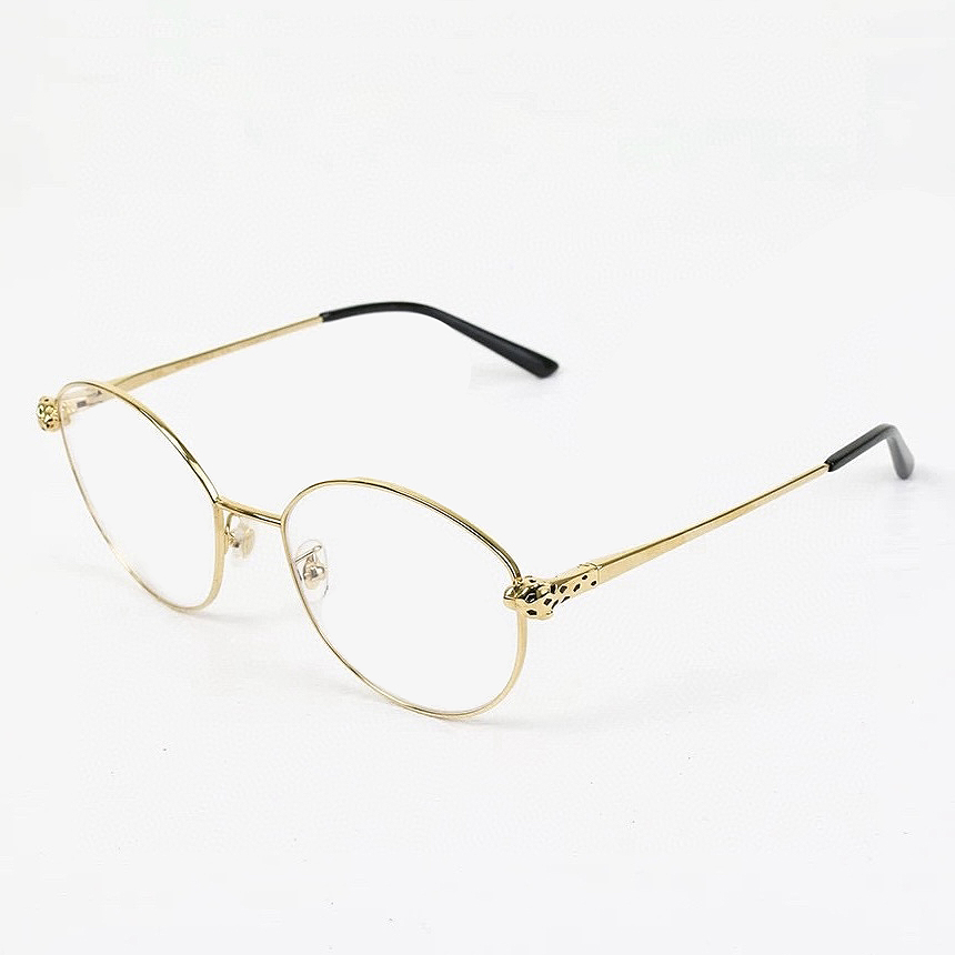 NIGO Cartier Panthère de Men's And Women's Classic Cheetah Decorative Temples Alloy Irregular Shape Optical Glasses #nigo76774