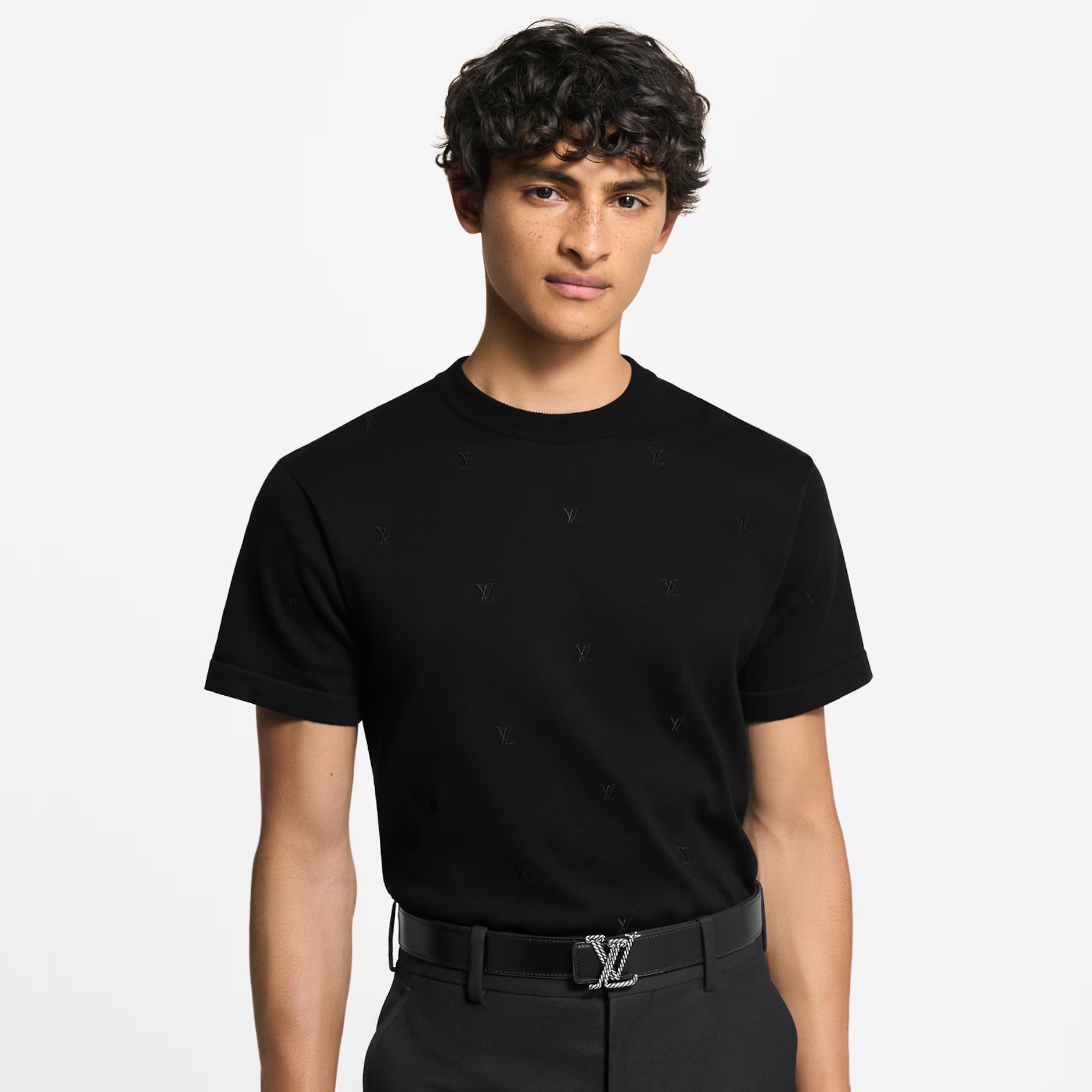 NIGO Louis Vuitton Men's Summer Solid Colour Embroidered Logo Print Round Neck Cotton Short Sleeve T-Shirt #nigo76775