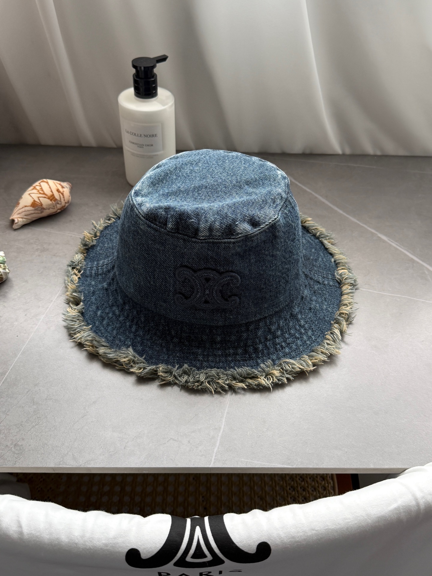 NIGO Chanel Women's Solid Colour Washed Denim Fringed Raw Edge Fisherman's Hat Cap #nigo76781