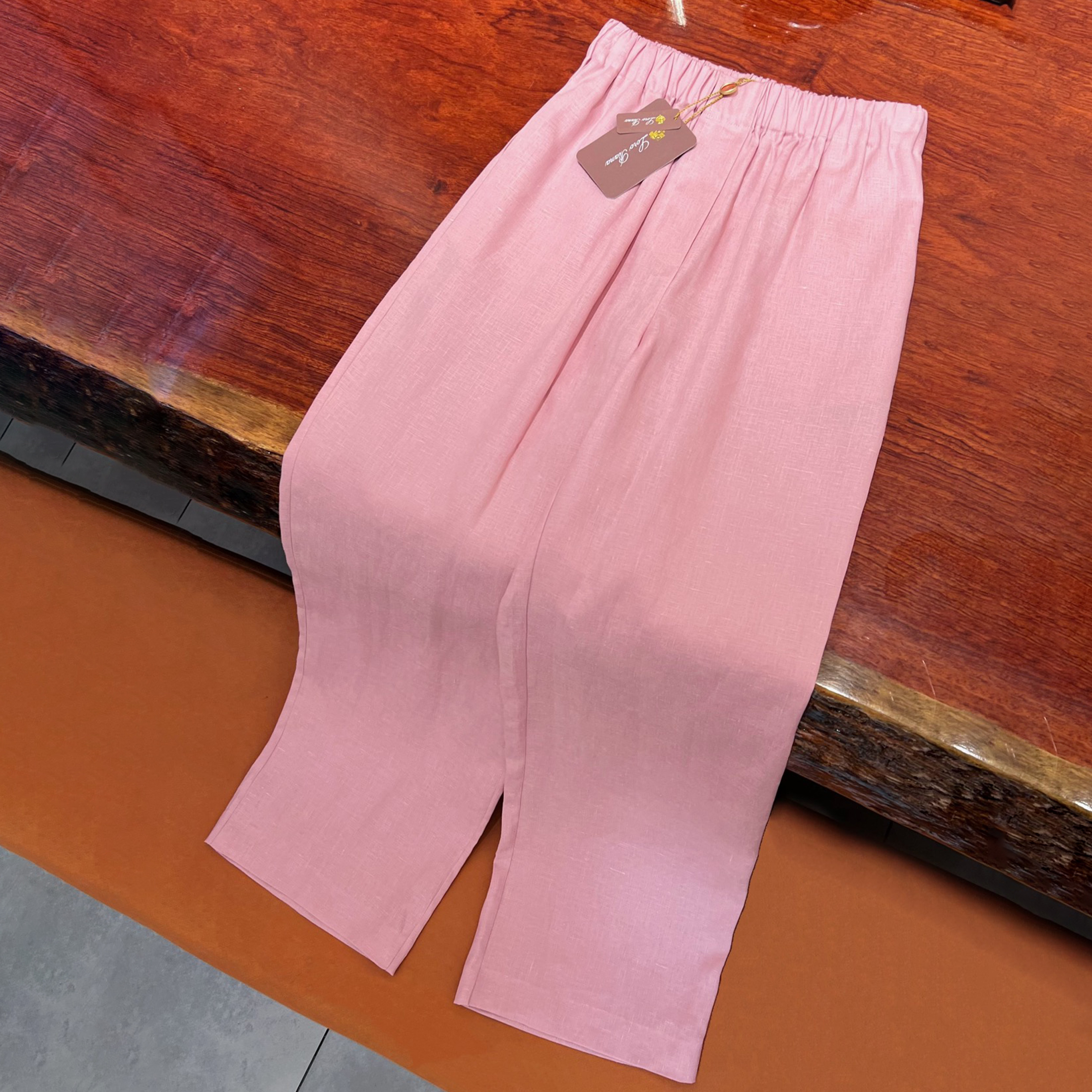 NIGO Loro Piana Women's Spring And Summer Straight Linen Pants Fashion Casual Straight Wide Leg Comfortable Drawstring Trousers Ngvp #nigo1613