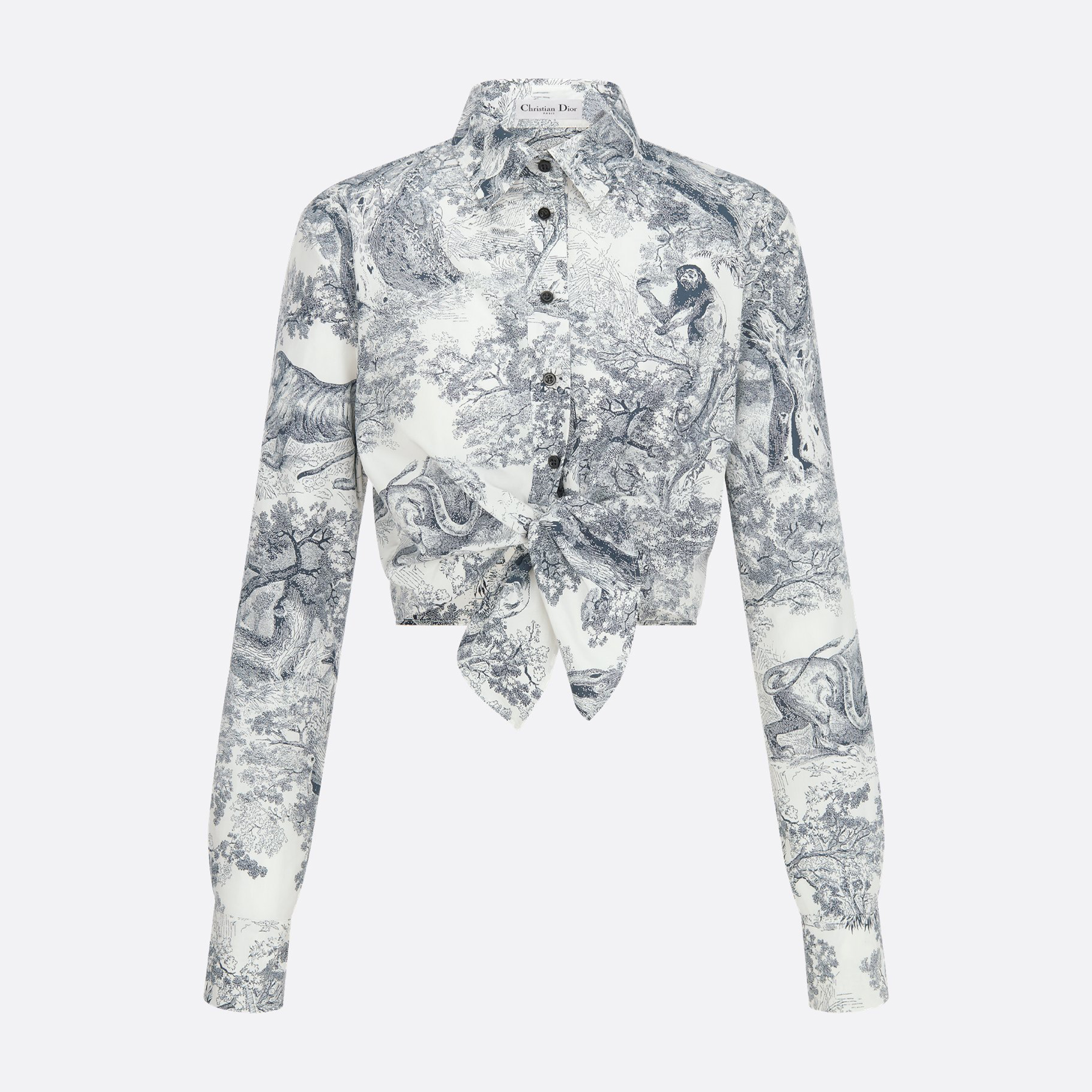 NIGO Dior Women's Dioriviera Short Tunic Shirt Spring Summer Lapel Tie Long Sleeve Single Breasted Shirt Fashion Casual Jacket Ngvp #nigo1617