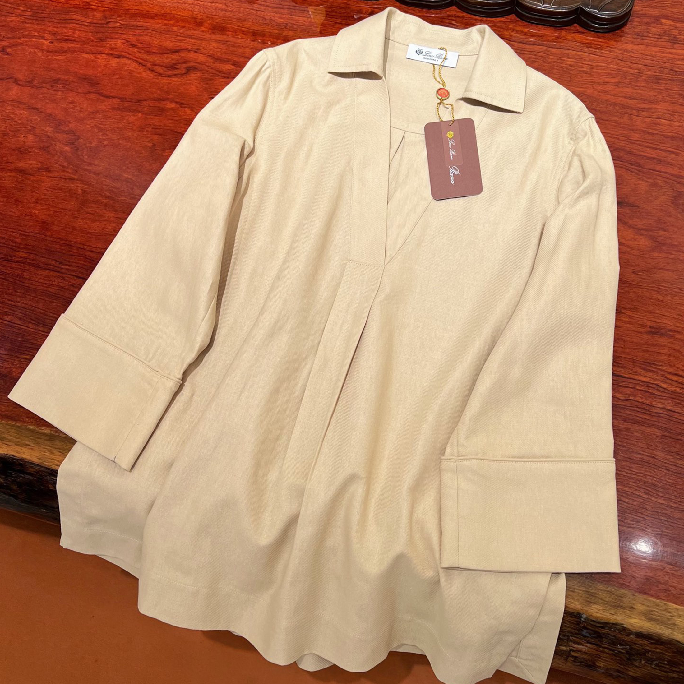 NIGO Loro Piana Women's Spring And Autumn Fashion Casual Comfortable Linen Suit Set V-neck Long Shirt Straight Cotton Trousers Pants Ngvp #nigo1615