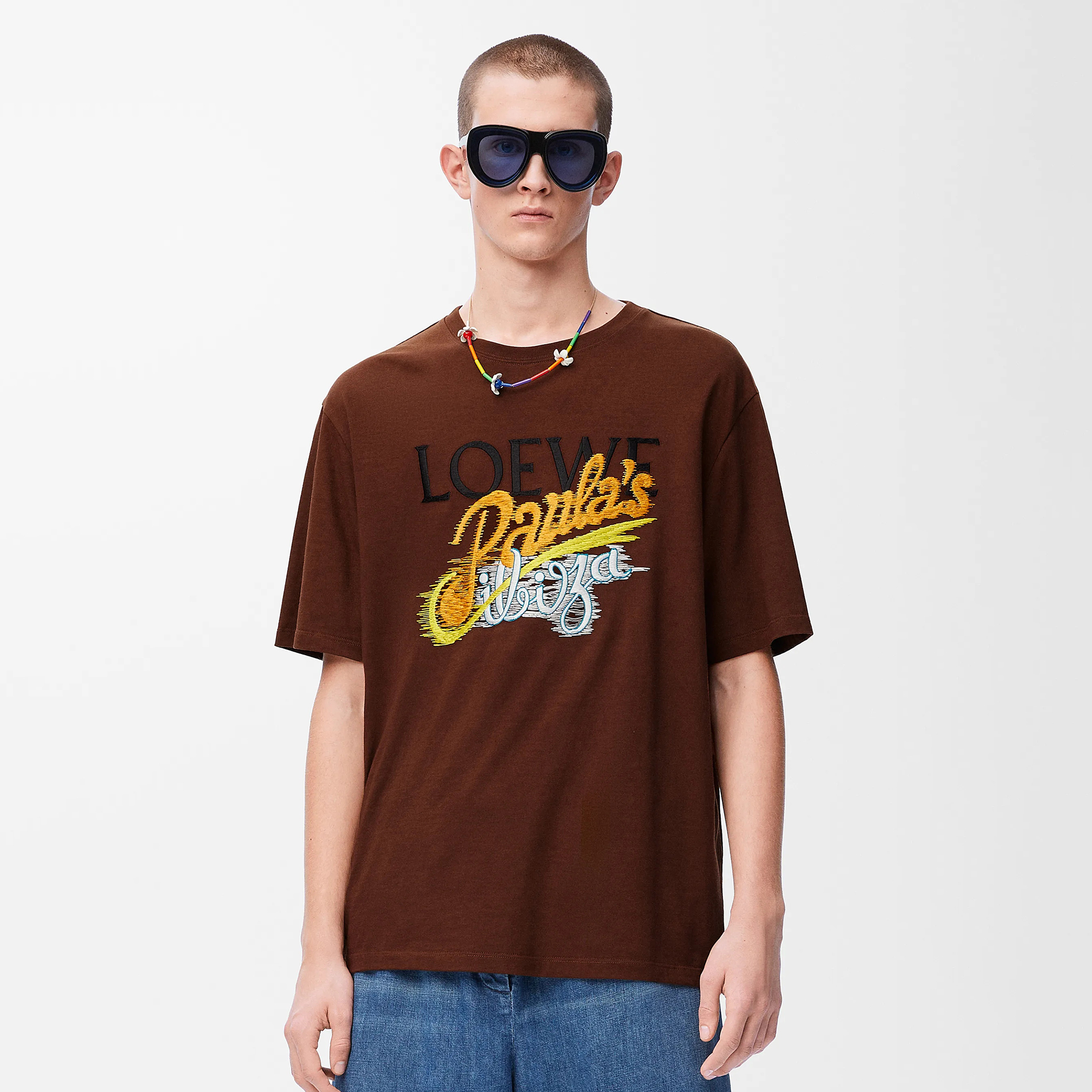 NIGO Loewe Men's Summer Embroidered Letter Print Solid Colour Cotton Round Neck Short Sleeve T-Shirt #nigo76791