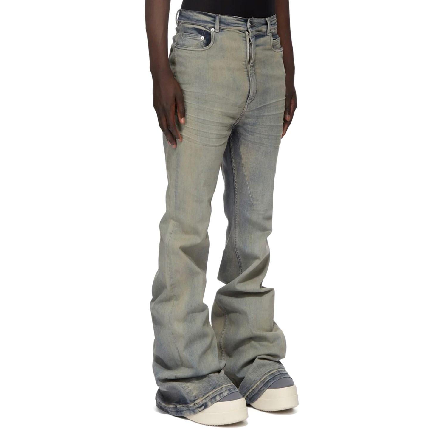 NIGO Rick Owens Men's And Women's Spring And Autumn Do Old Sky Blue Washed Jeans Pants #nigo76796