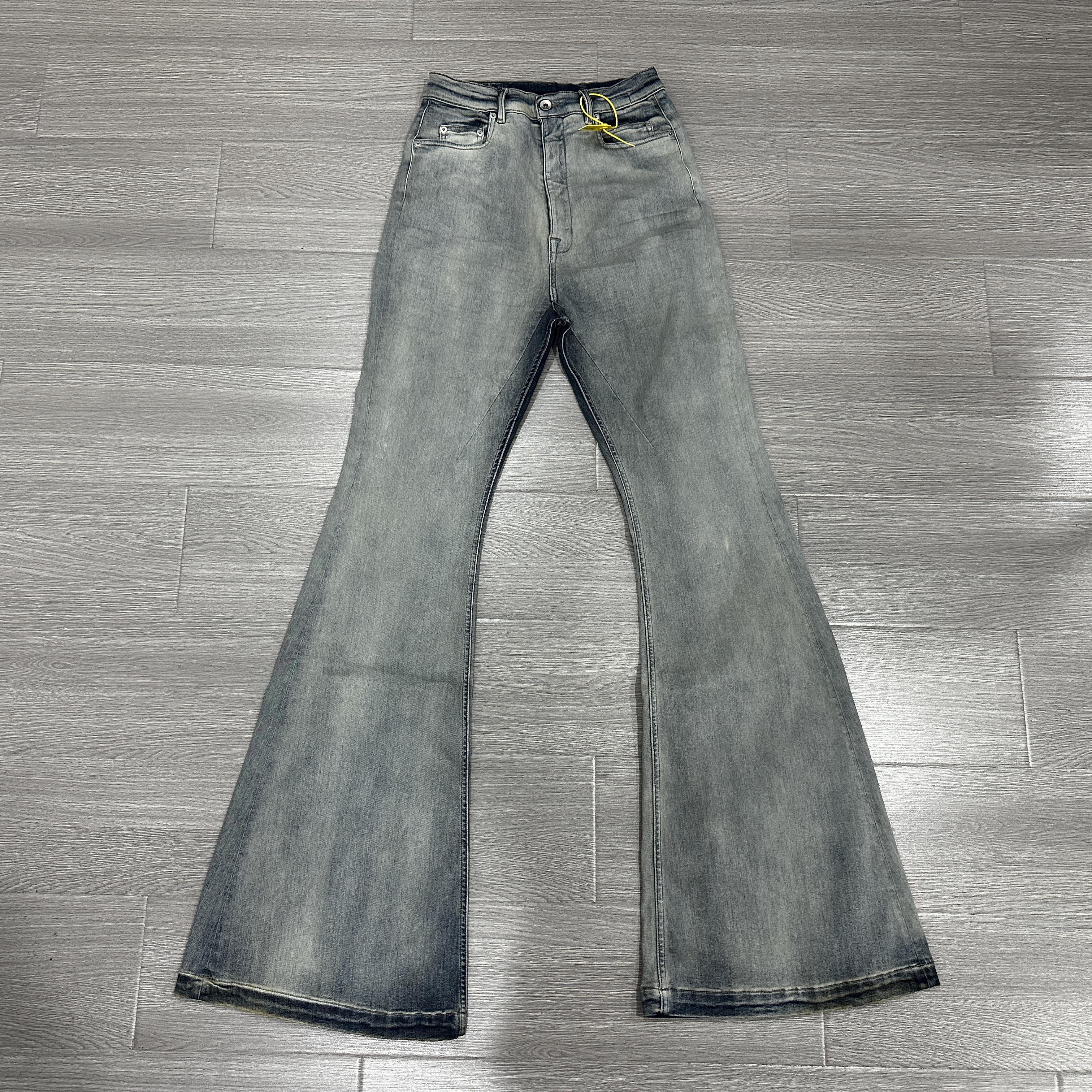 NIGO Rick Owens Men's And Women's Spring And Autumn Do Old Sky Blue Washed Jeans Pants #nigo76796