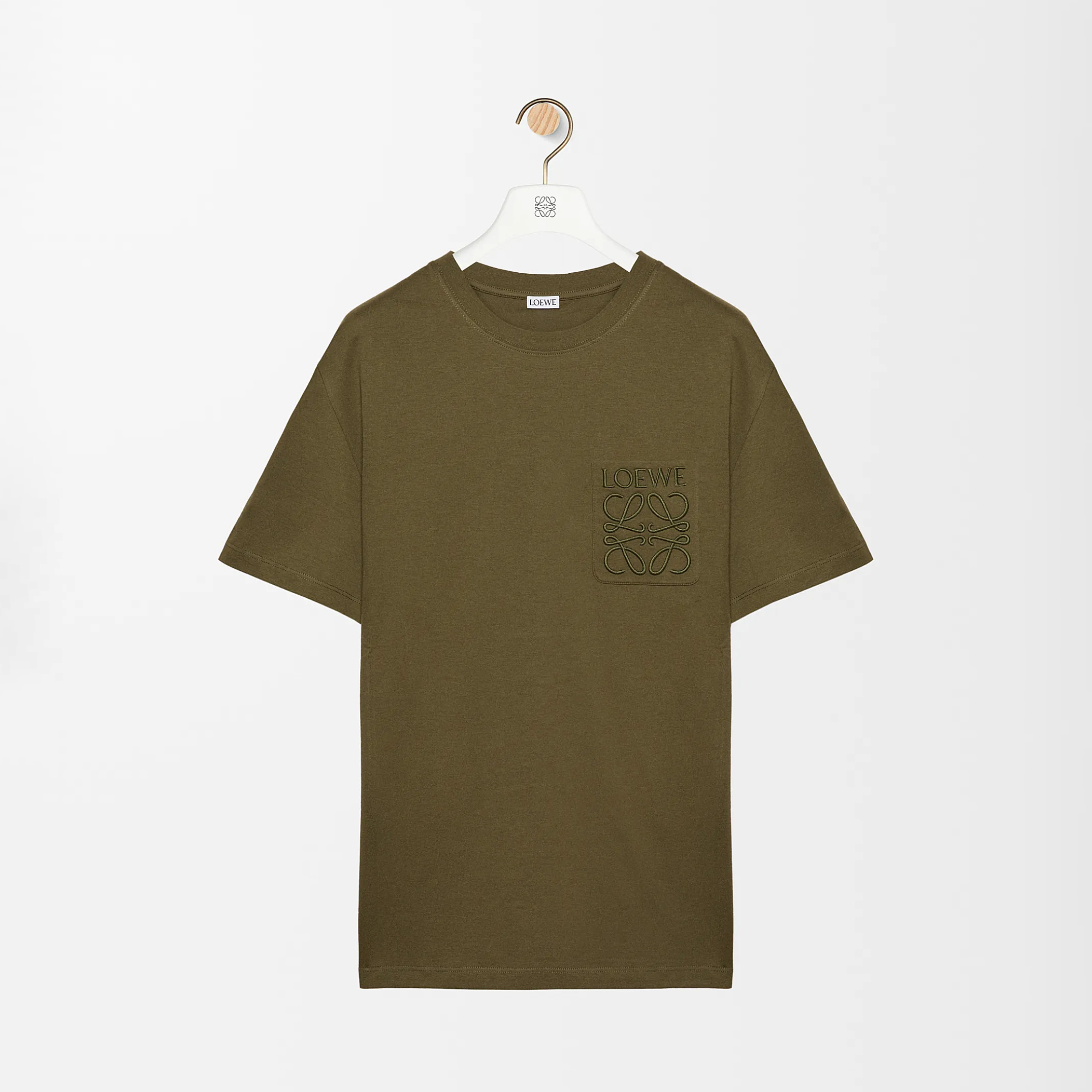 NIGO Loewe Men's Summer Solid Colour Embroidered Logo Print Round Neck Cotton Short Sleeve T-Shirt #nigo76819