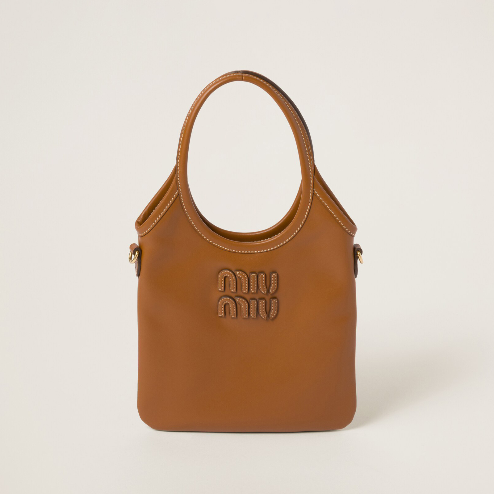 NIGO MiuMiu IVY Women's Solid Colour Embroidered Letter Print Canvas and Leather Handbag Tote Bag Bags #nigo76817