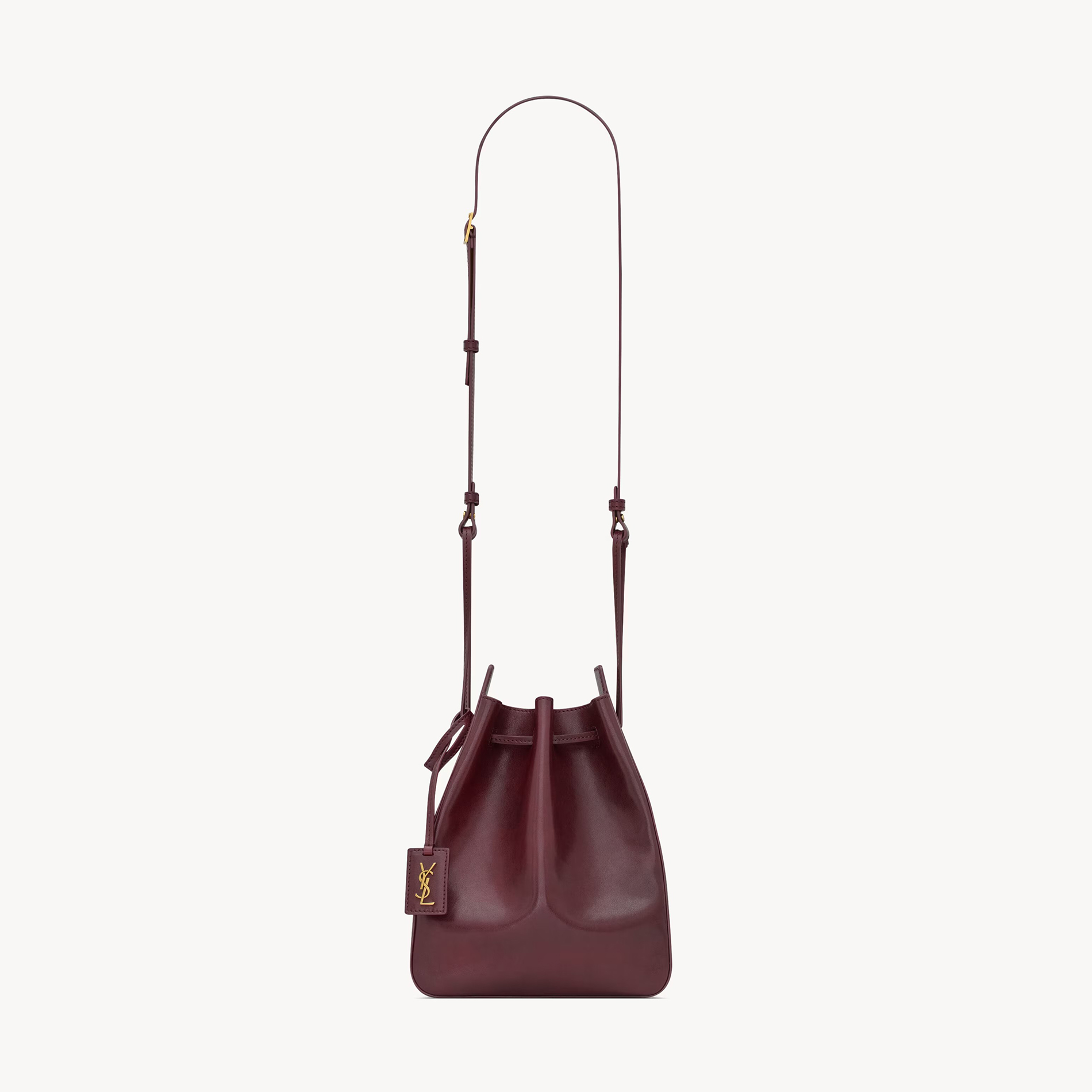 NIGO SAINT LAURENT Women's Solid Colour Adjustable Shoulder Strap Leather Drawstring Shoulder Bucket Bag Bags #nigo76825